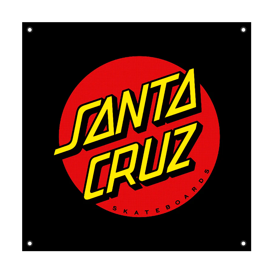 36in Classic Dot Santa Cruz Skateboards Banner