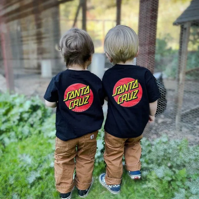 Classic Dot Santa Cruz Kids T-Shirt - Image 3