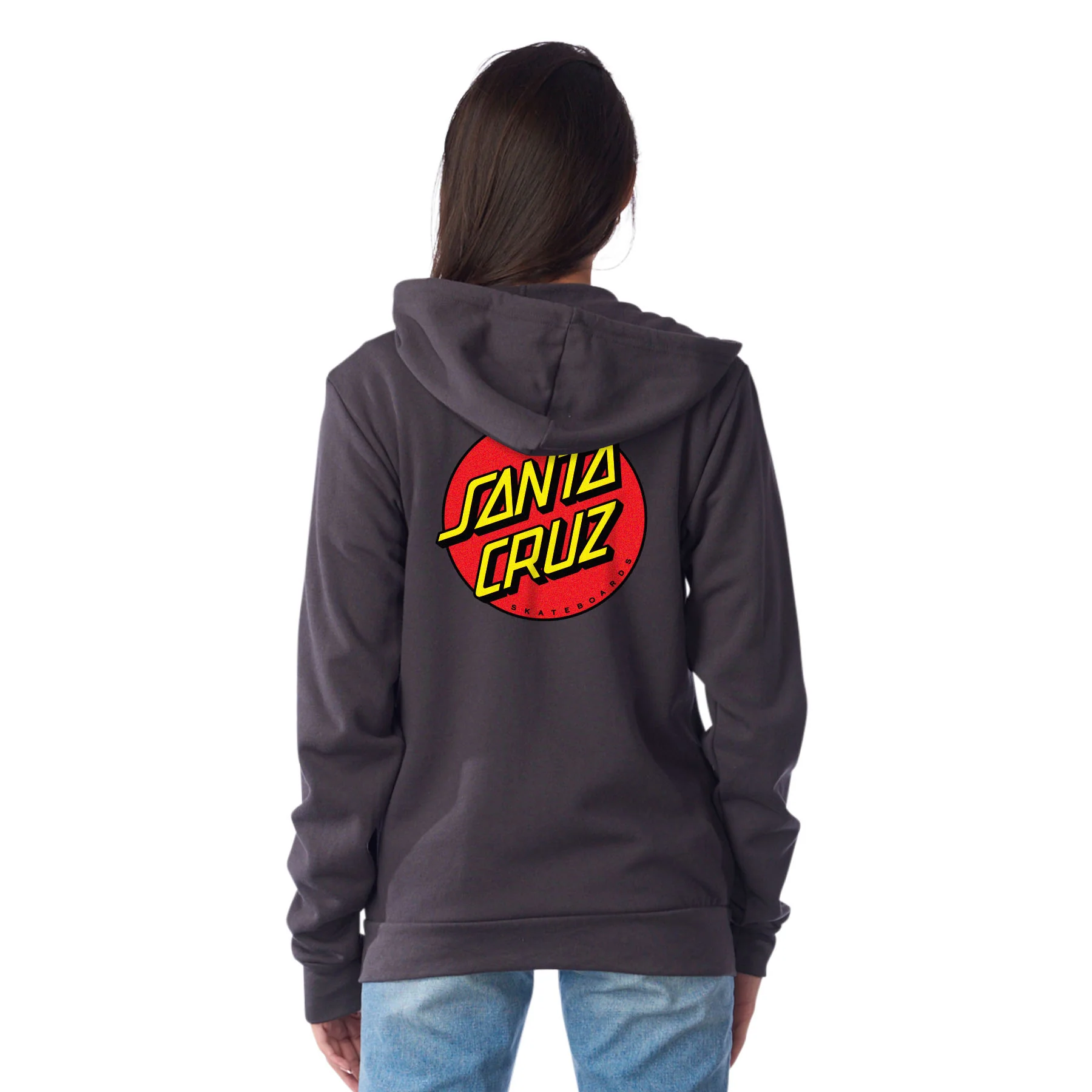 Classic Dot Womens Santa Cruz Zip Hoodie - Image 10