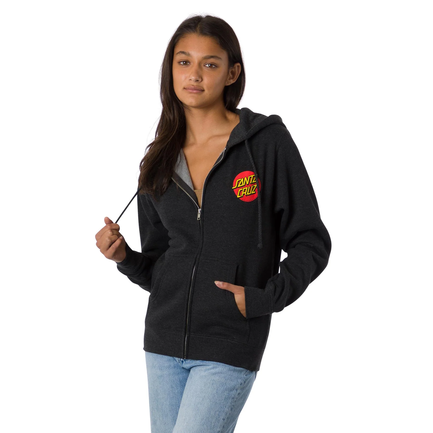 Classic Dot Womens Santa Cruz Zip Hoodie - Image 12