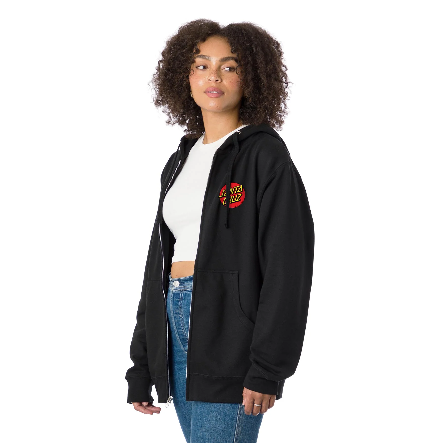 Classic Dot Womens Santa Cruz Zip Hoodie - Image 14