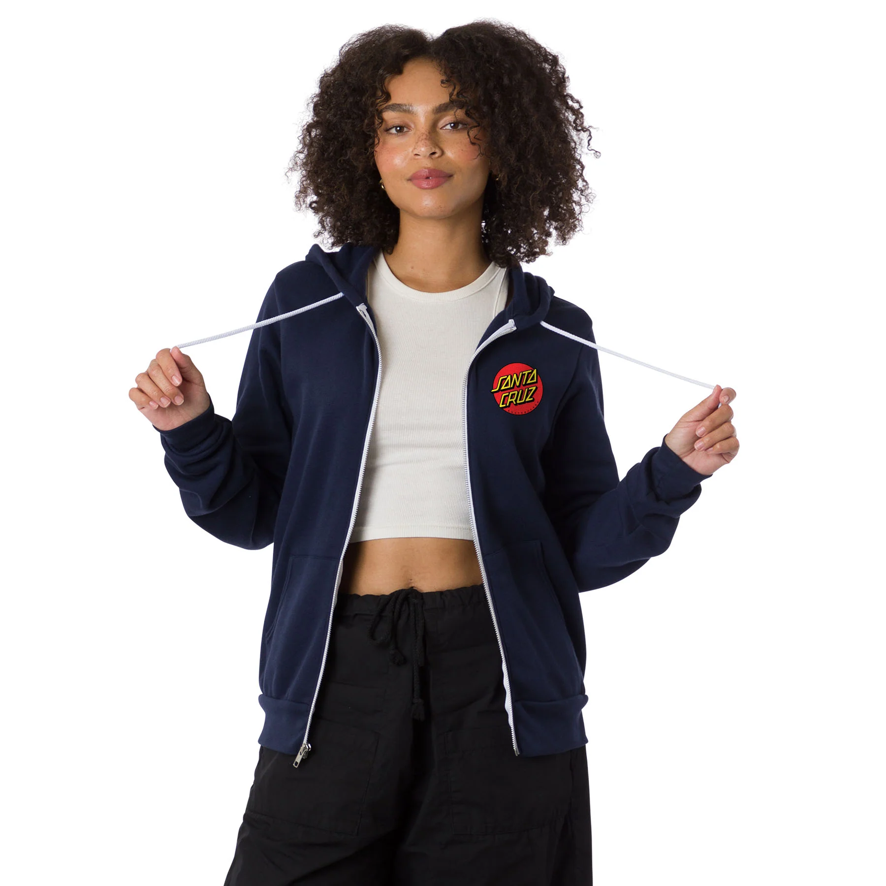 Classic Dot Womens Santa Cruz Zip Hoodie - Image 3