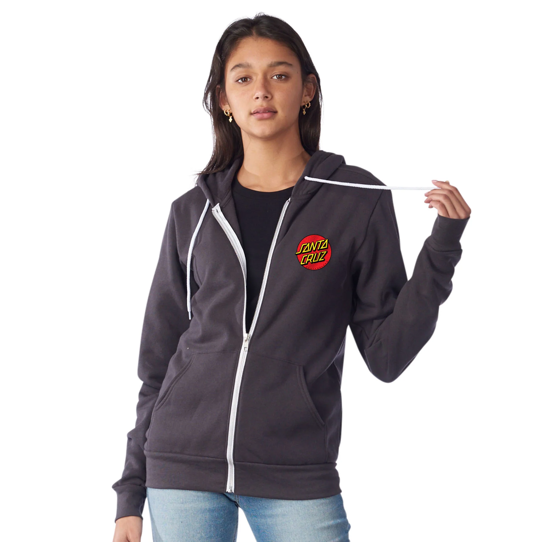 Classic Dot Womens Santa Cruz Zip Hoodie - Image 9