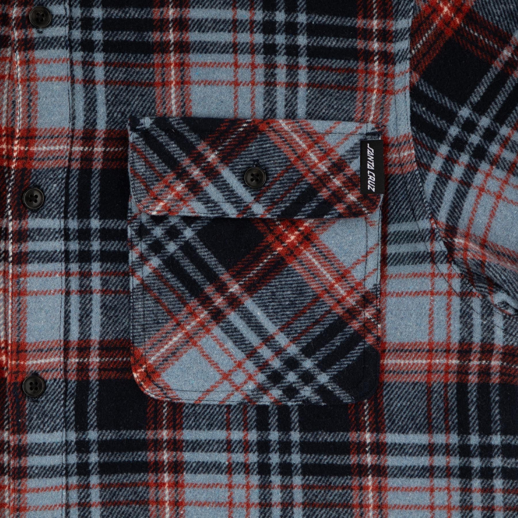 Classic Mens Santa Cruz Longsleeve Flannel Shirt - Image 11