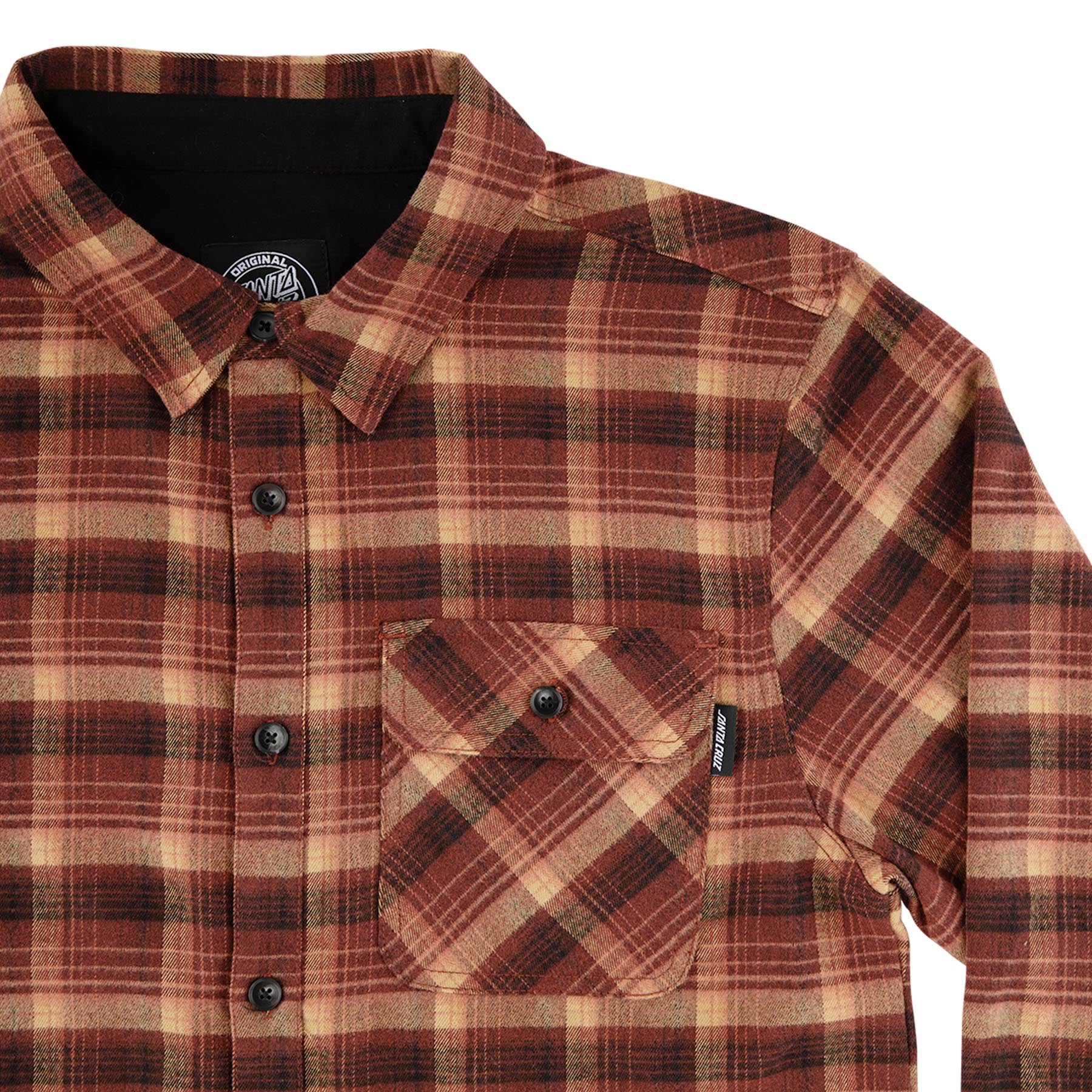 Classic Mens Santa Cruz Longsleeve Flannel Shirt - Image 7