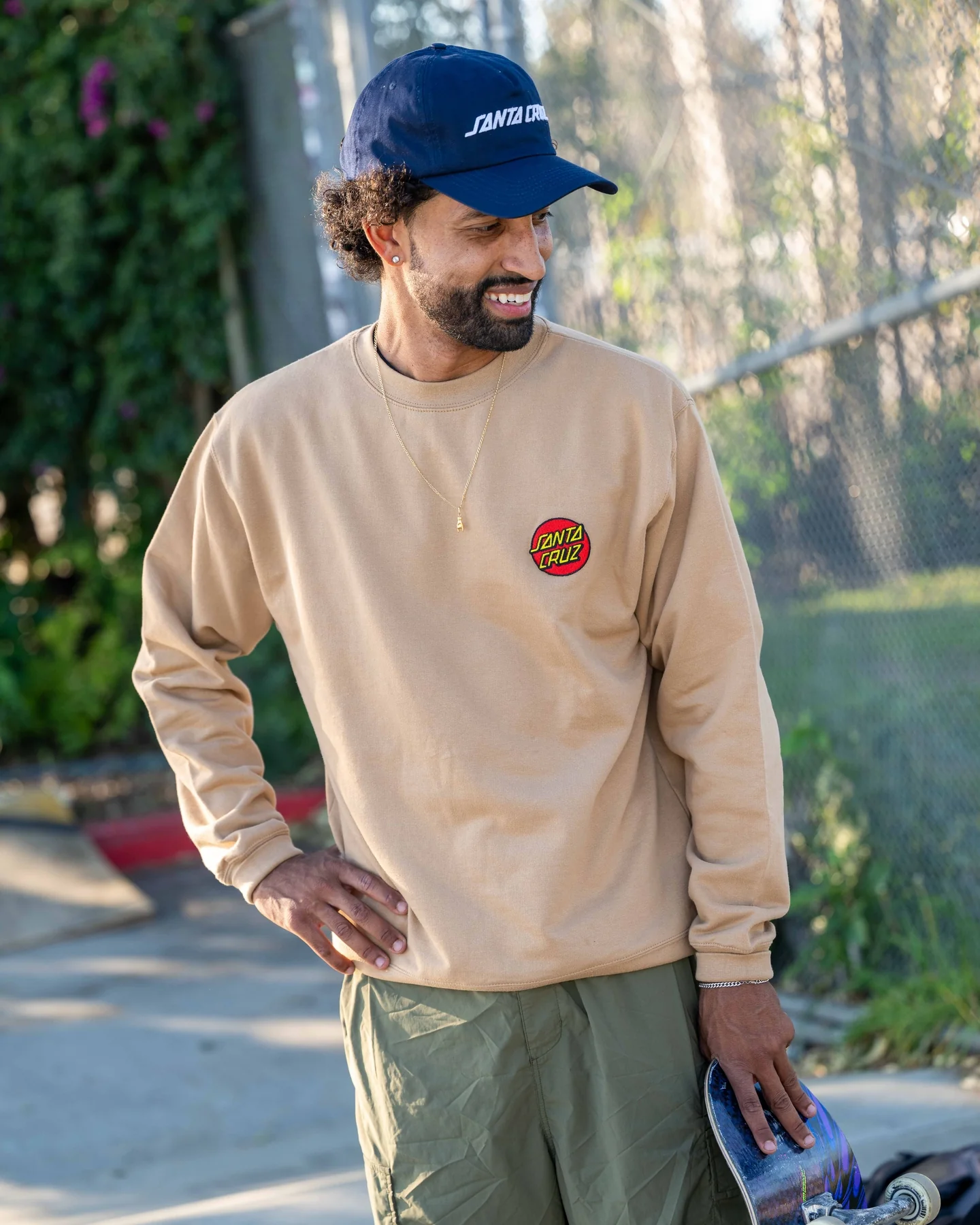 Cruz Embroidered Mens Santa Cruz Crew Neck Sweatshirt - Image 12