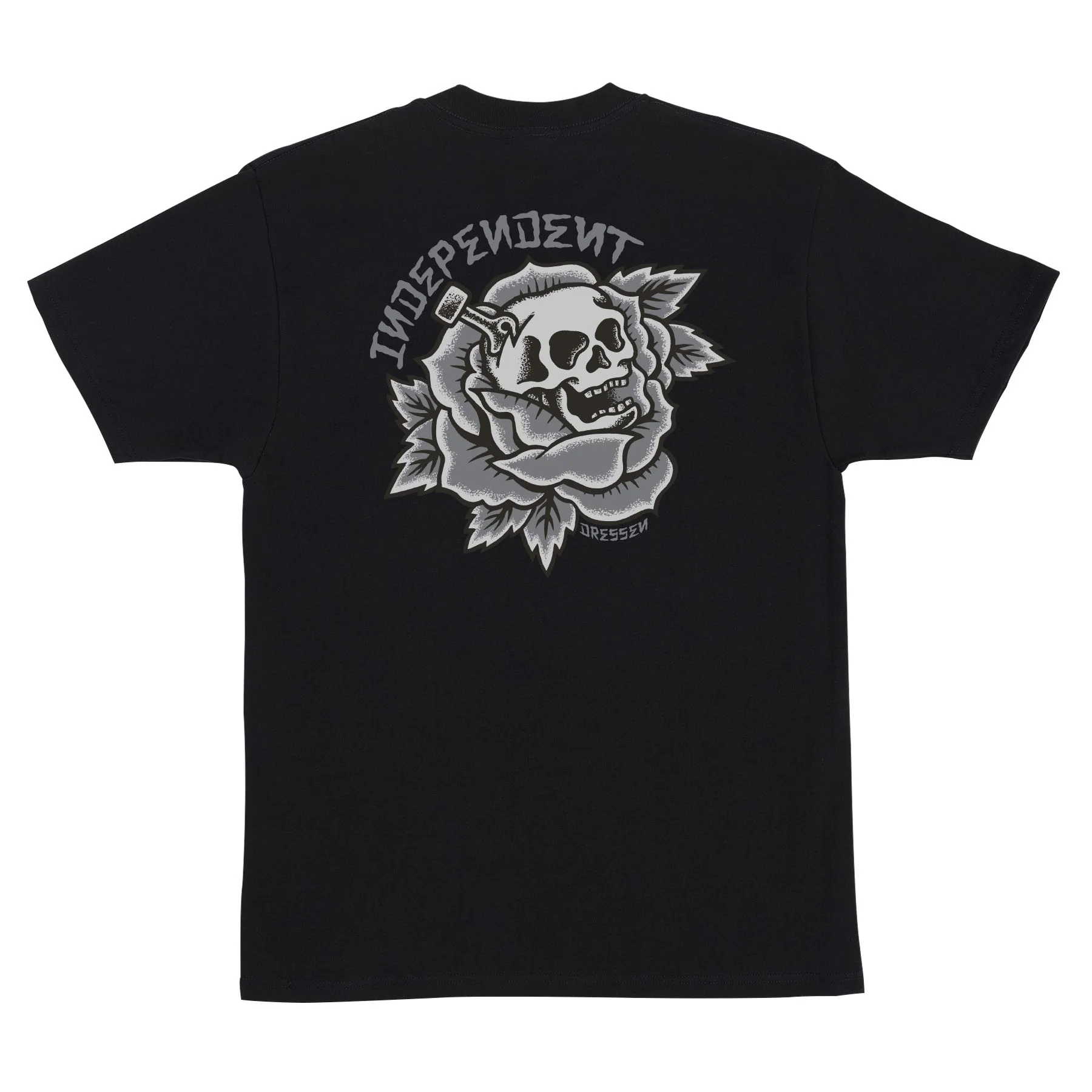 Dressen Skull Rose Mens Independent T-Shirt - Image 2