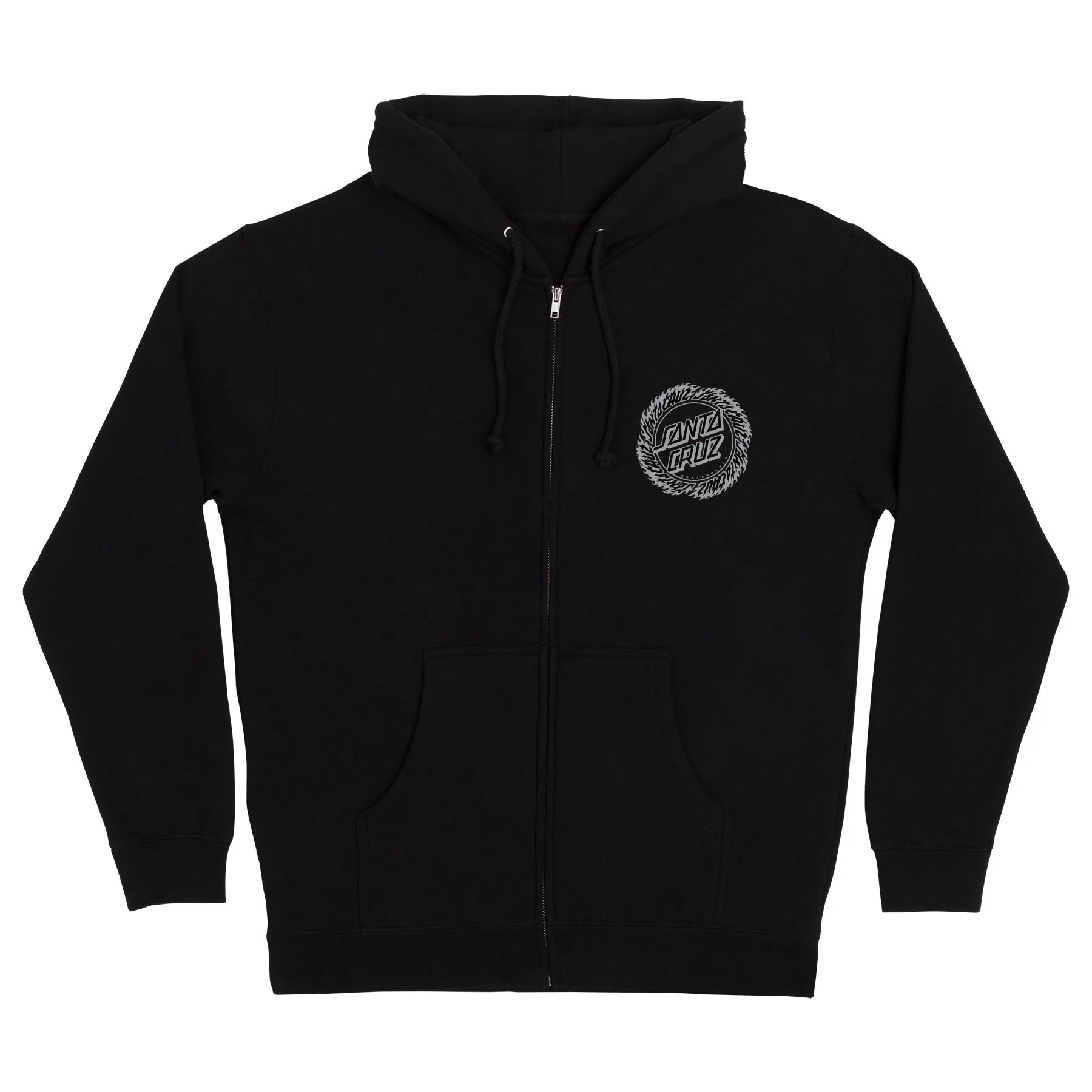 Flame Ringed Dot Mens Santa Cruz Zip Hoodie