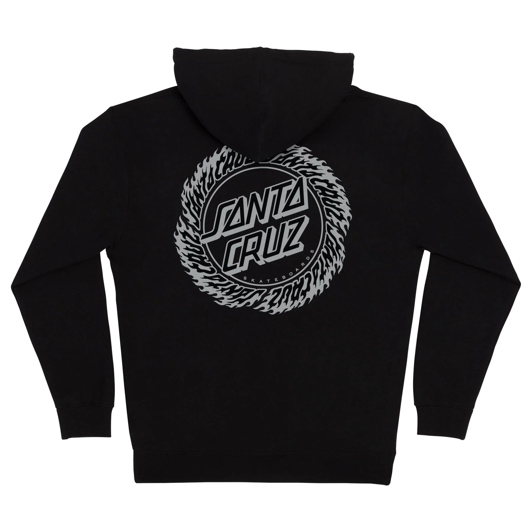 Flame Ringed Dot Mens Santa Cruz Zip Hoodie - Image 4
