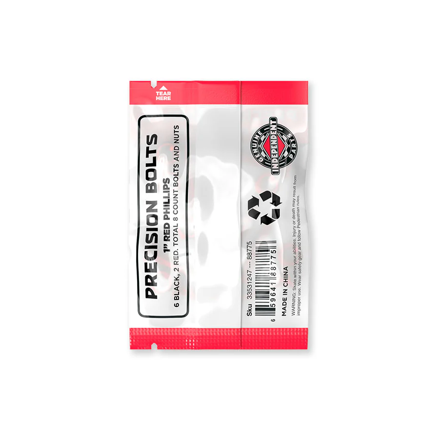 1in Phillips Independent Genuine Parts Black/Red Hardware - Image 3