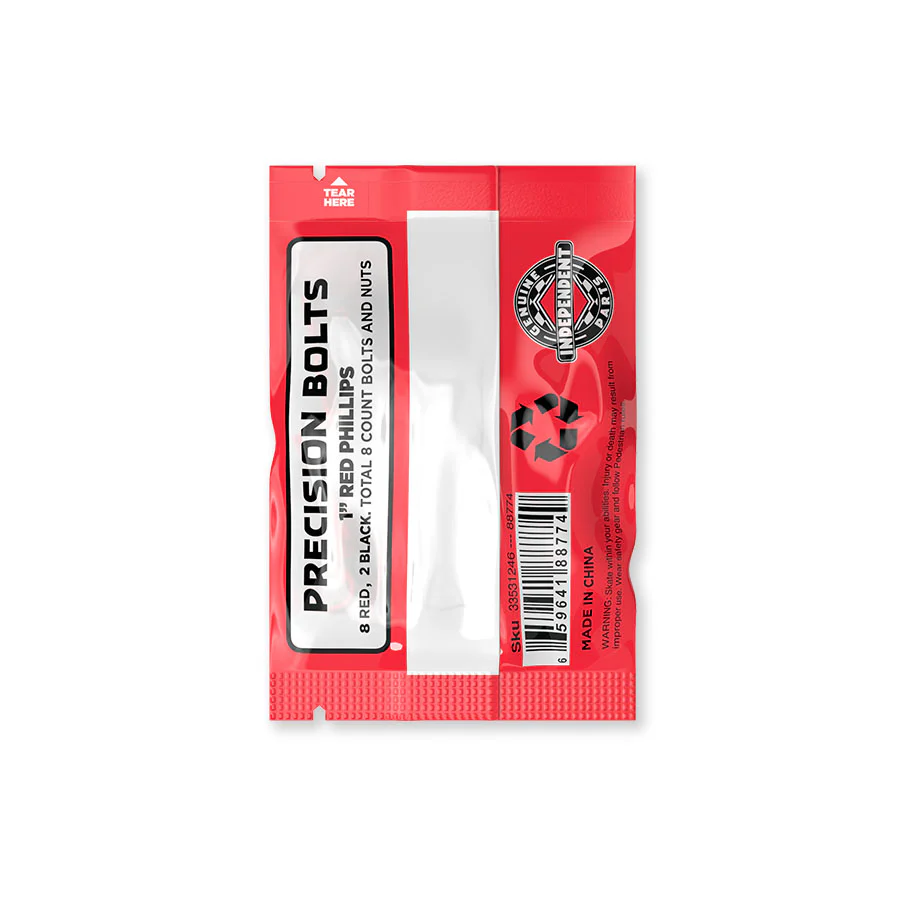 1in Phillips Independent Genuine Parts Red/Black Hardware - Image 3