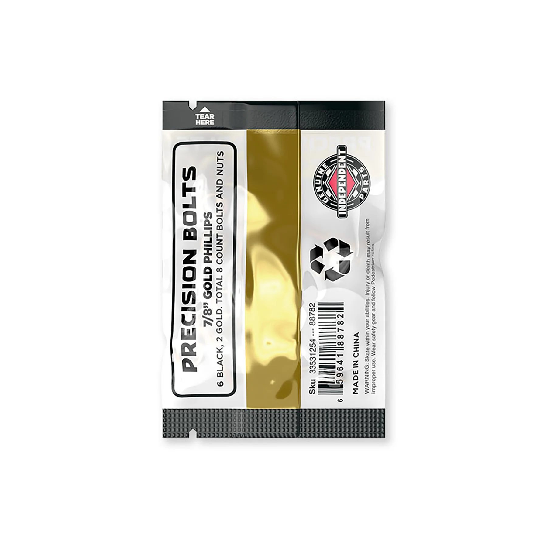 7/8in Phillips Independent Genuine Parts Black/Gold Hardware - Image 3