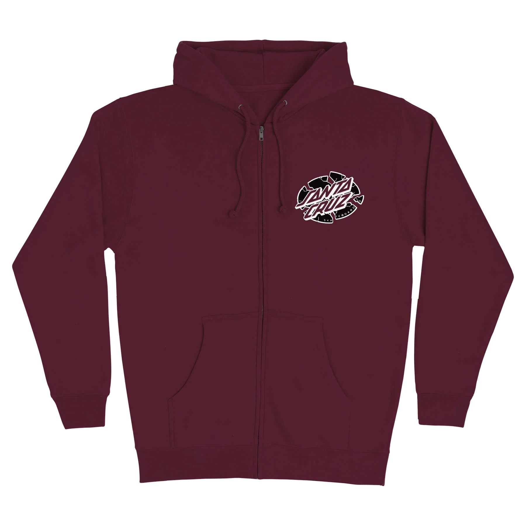 Grabke Exploding Dot Mens Santa Cruz Zip Hoodie - Image 3