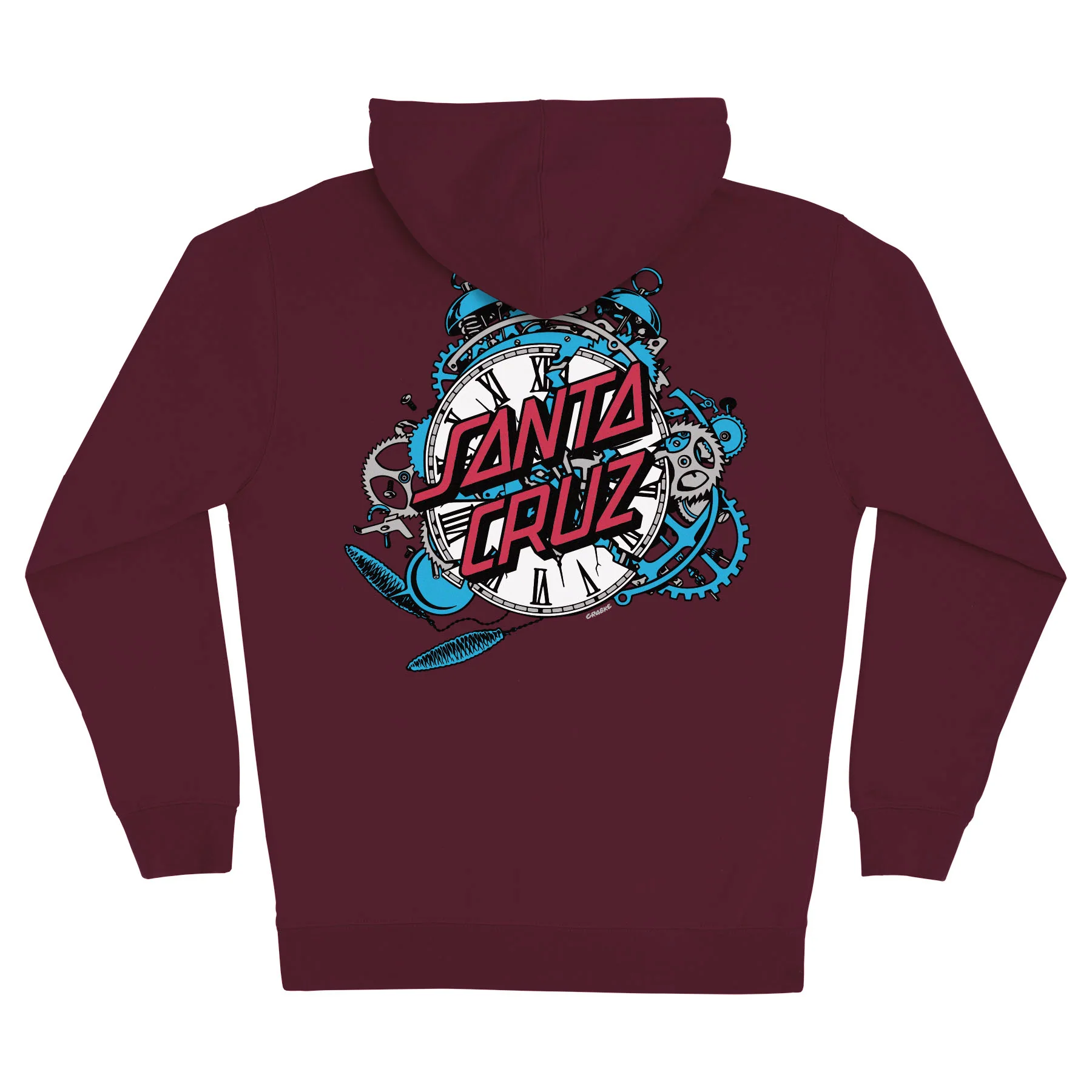 Grabke Exploding Dot Mens Santa Cruz Zip Hoodie - Image 4