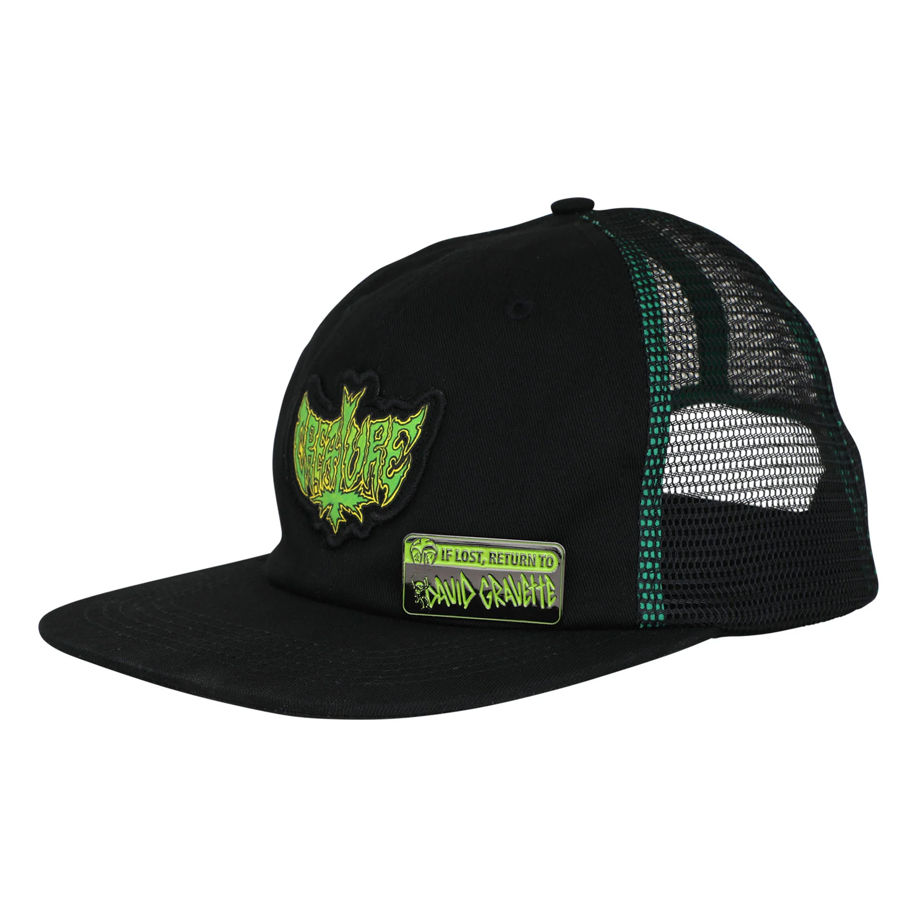 Gravette Hippie Skull Creature Snapback Hat