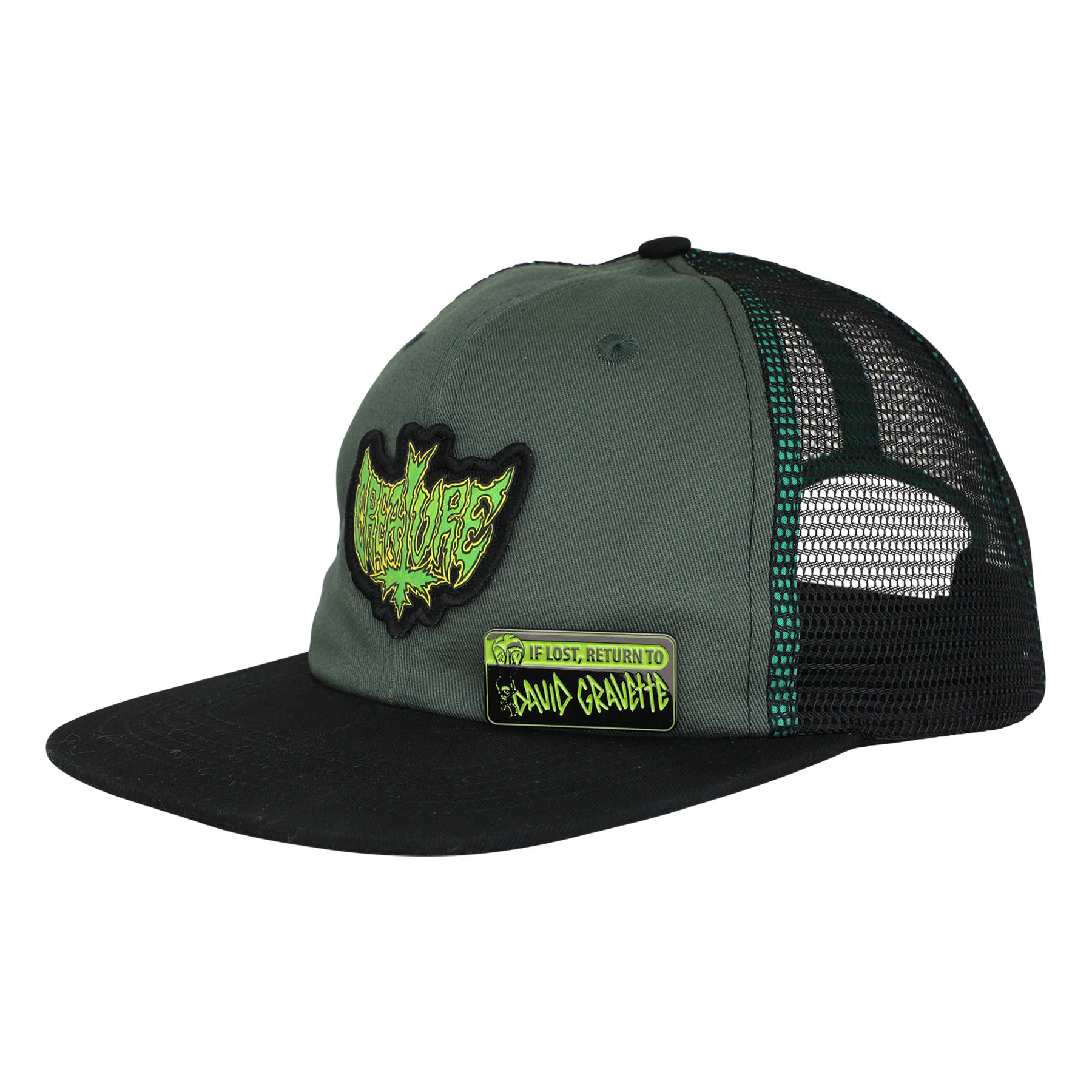 Gravette Hippie Skull Creature Snapback Hat - Image 5