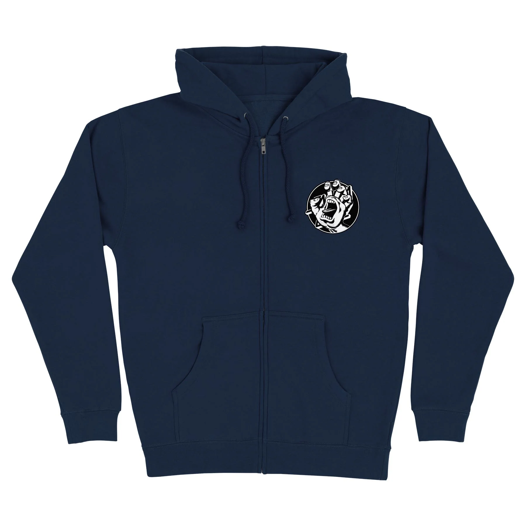 Hand Dot Mens Santa Cruz Zip Hoodie - Image 3