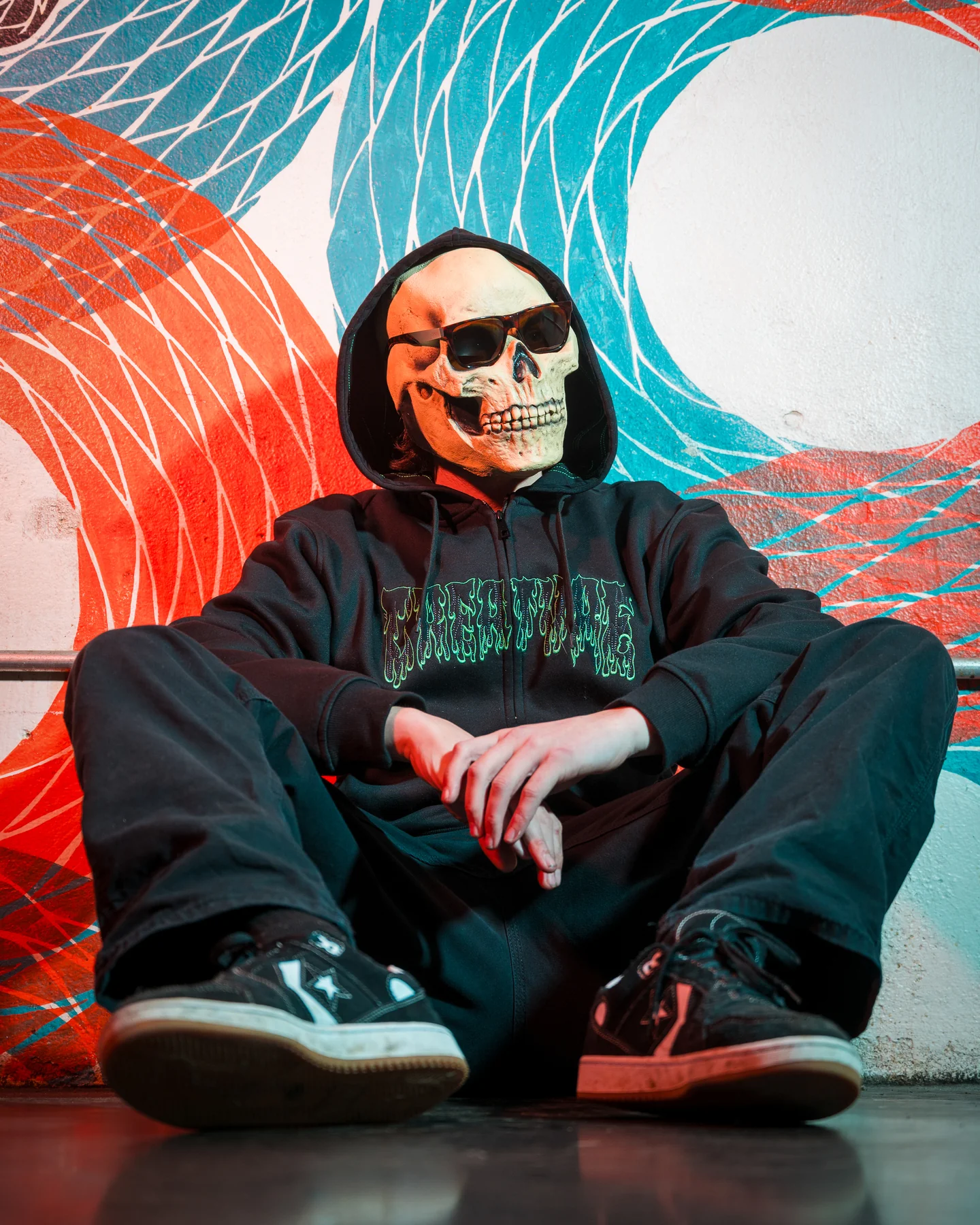 Hesher Flame Mens Creature Zip Hoodie - Image 4