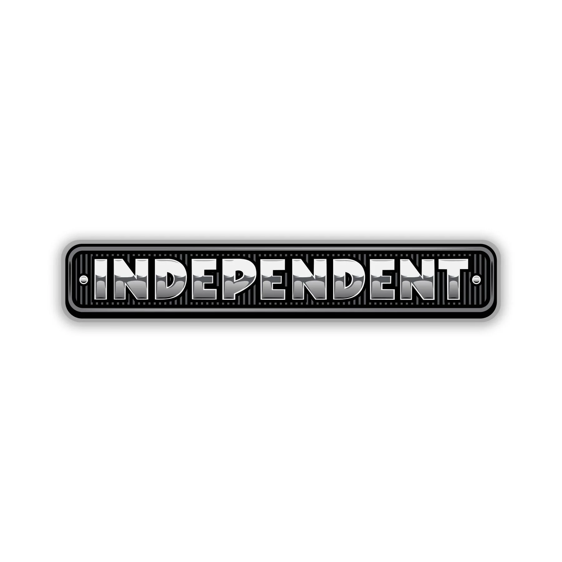 Chrome Bar 8in Independent Stickers (25 Pack)