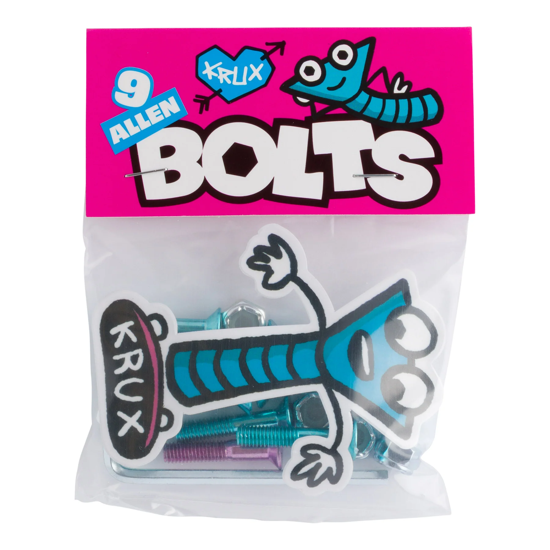 1in Allen Blue/Pink Krome Krux Hardware