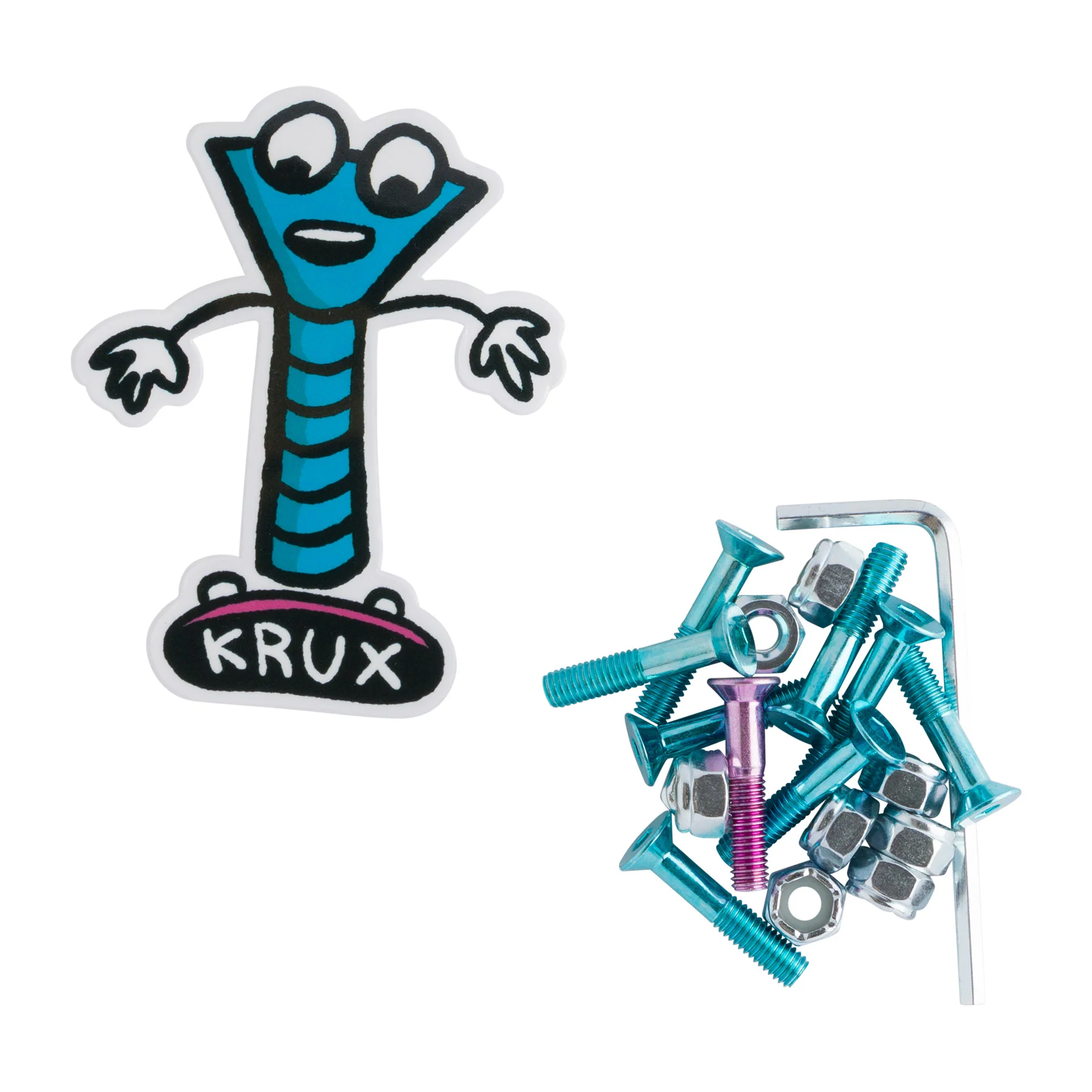 1in Allen Blue/Pink Krome Krux Hardware - Image 2