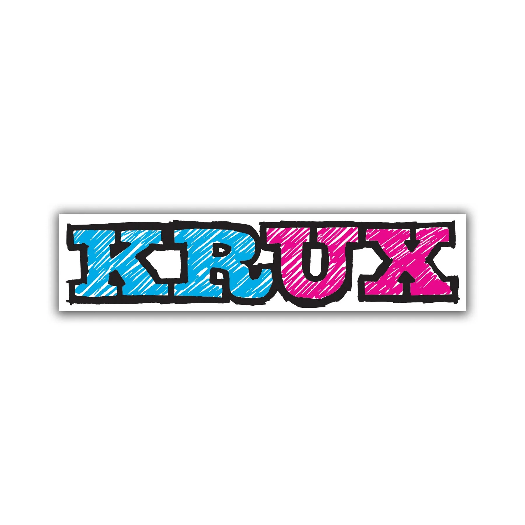 Sketchy Chunk Logo 4in Krux Stickers (25 Pack)