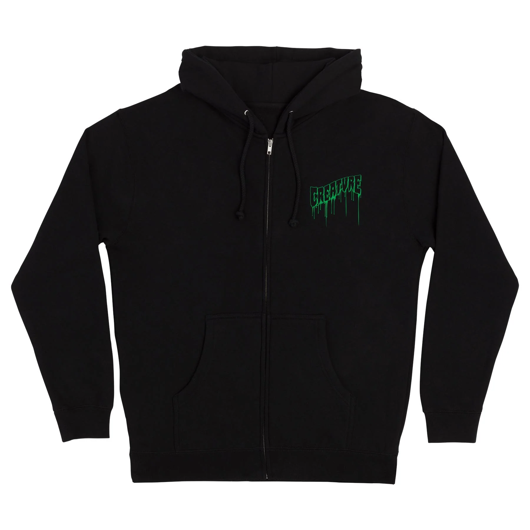 Logo Outline Drip Mens Creature Zip Hoodie