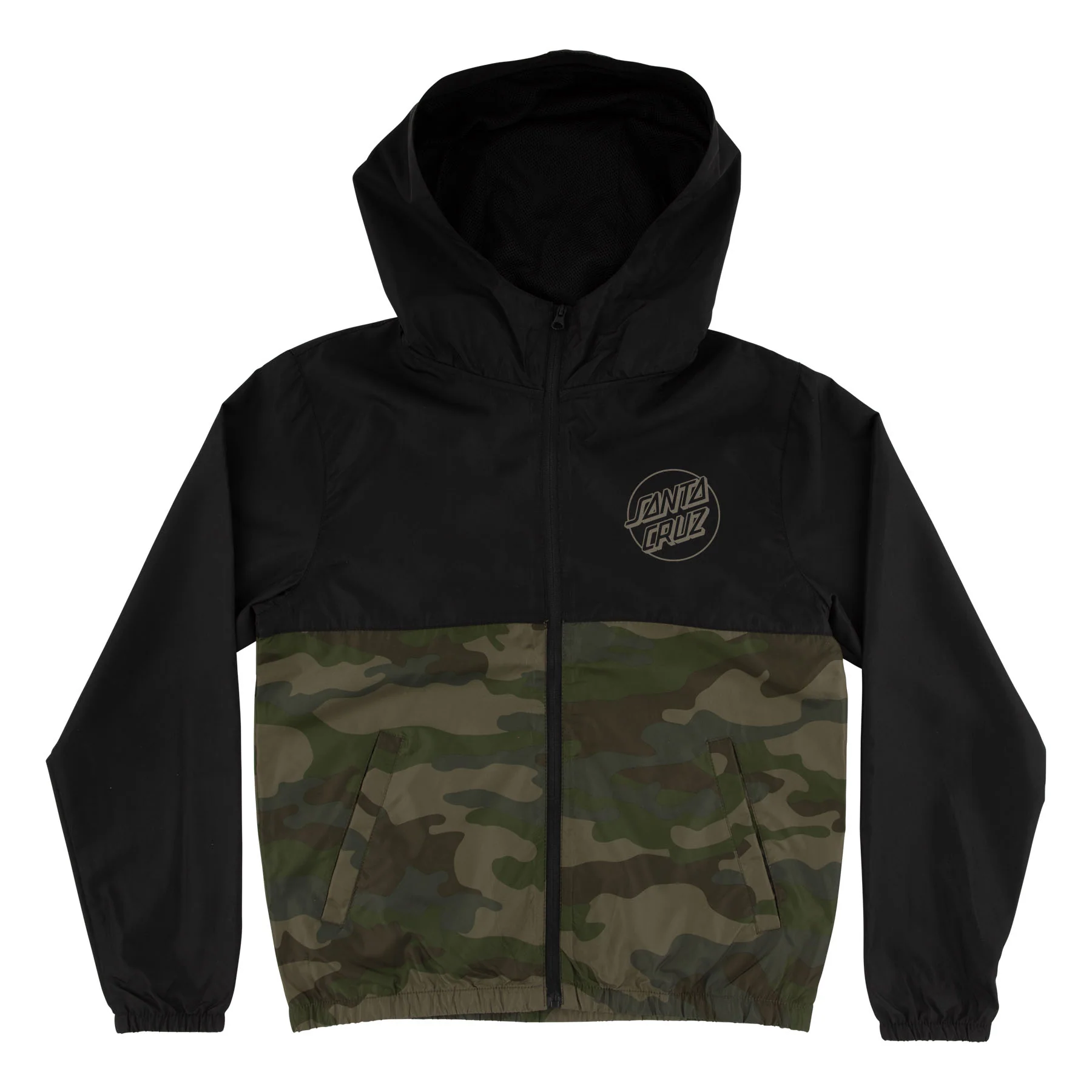 Opus Dot Santa Cruz Youth Hooded Windbreaker Jacket - Image 3