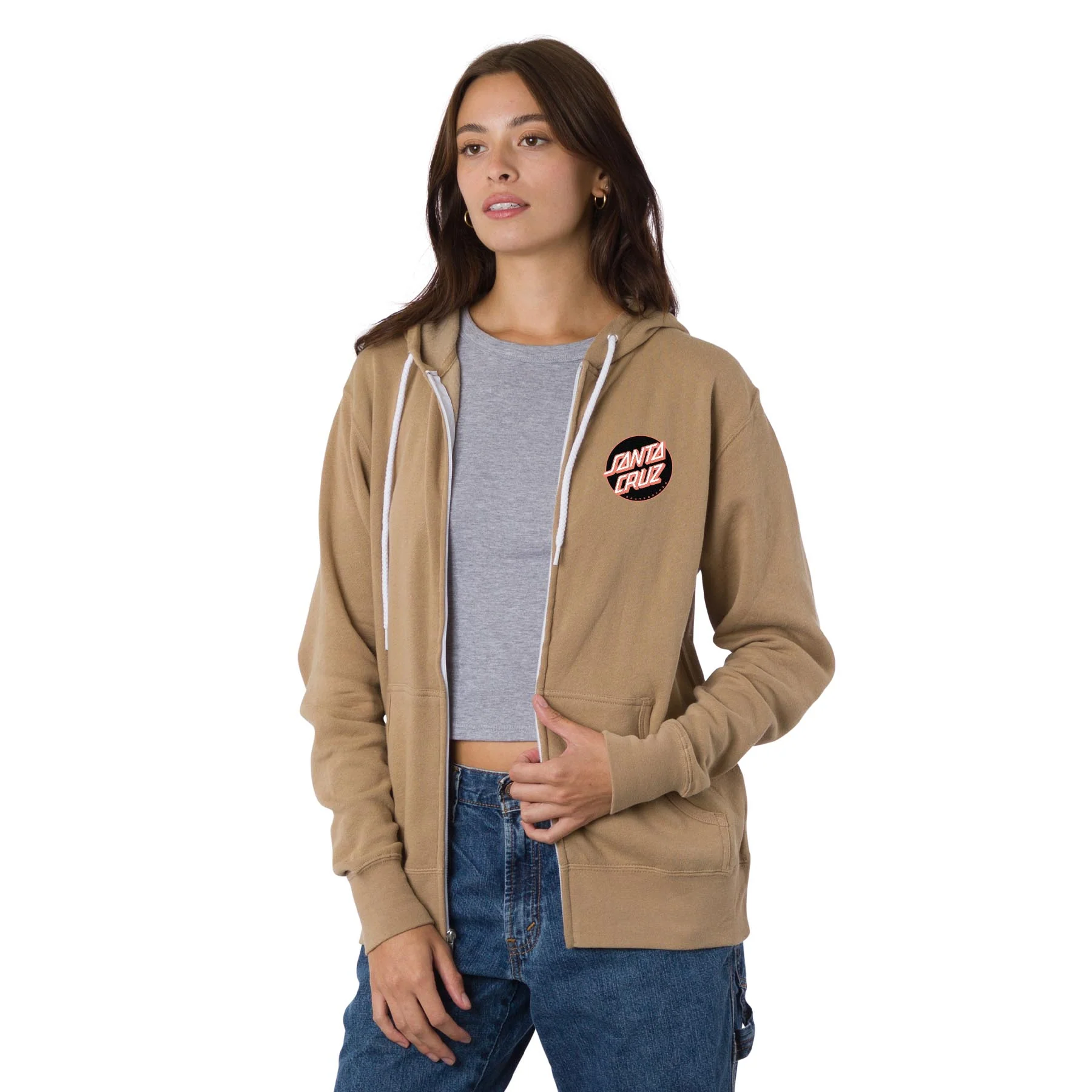 Other Dot Womens Santa Cruz Zip Hoodie - Image 5
