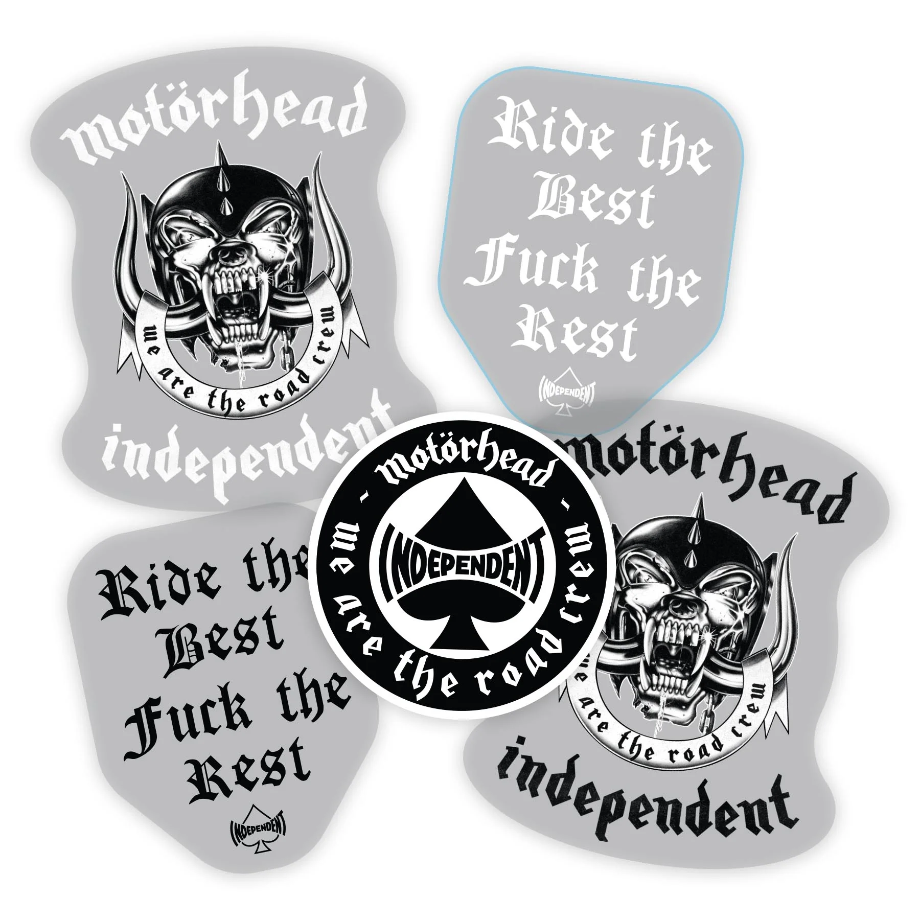 Pack of 5 Assorted Motörhead x Independent Stickers