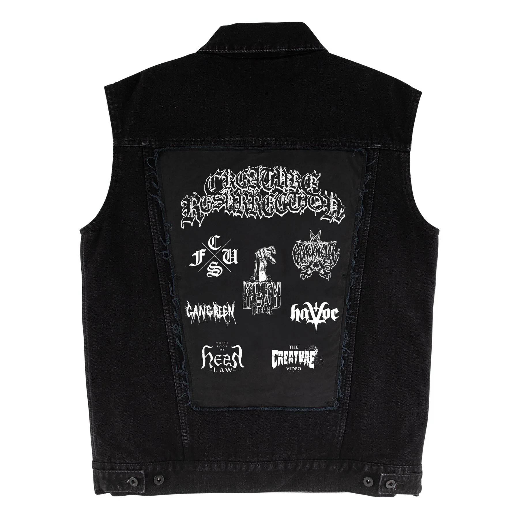 Resurrection Mens Creature Denim Vest - Image 2