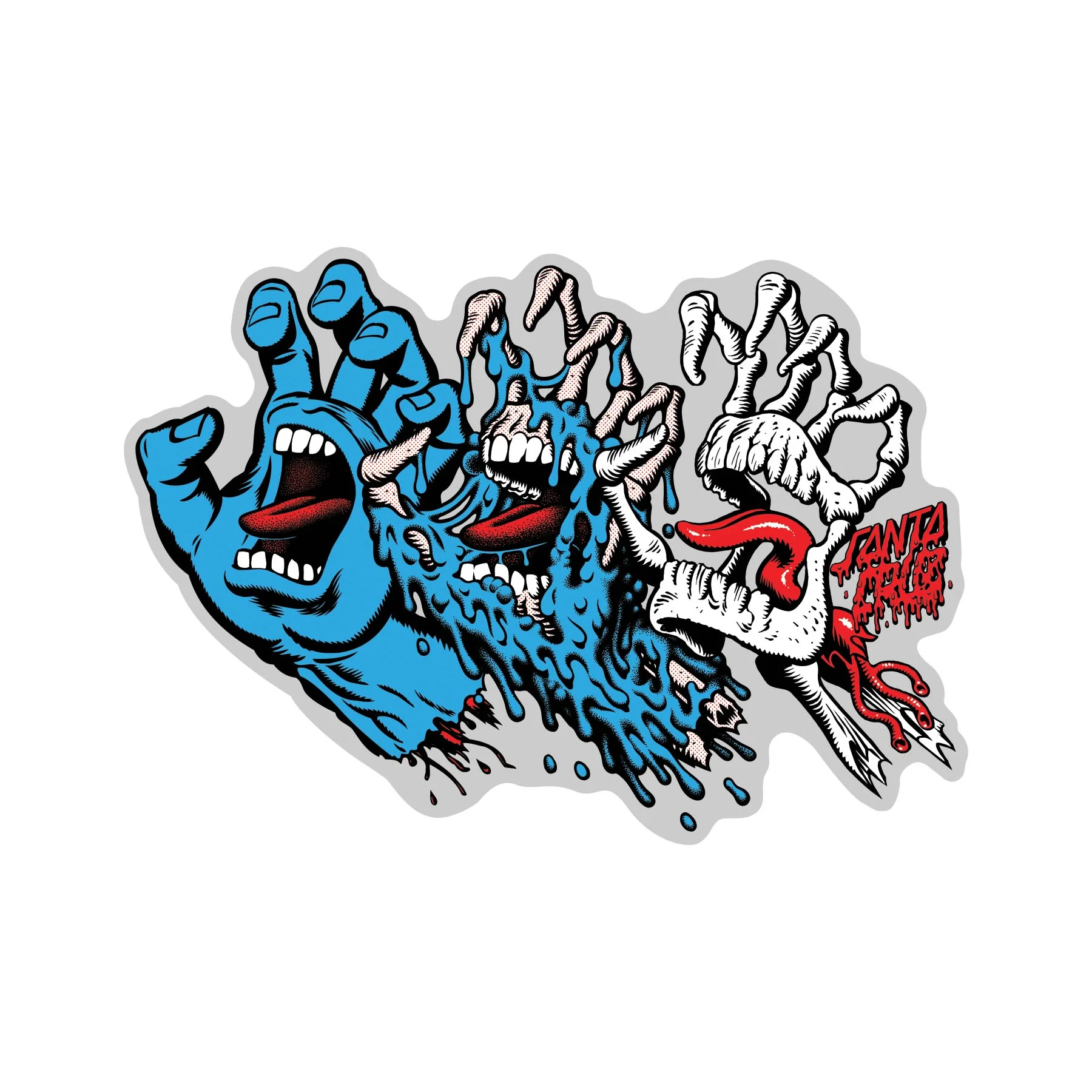 Evolve Hand 6in Santa Cruz Stickers (25 Pack)