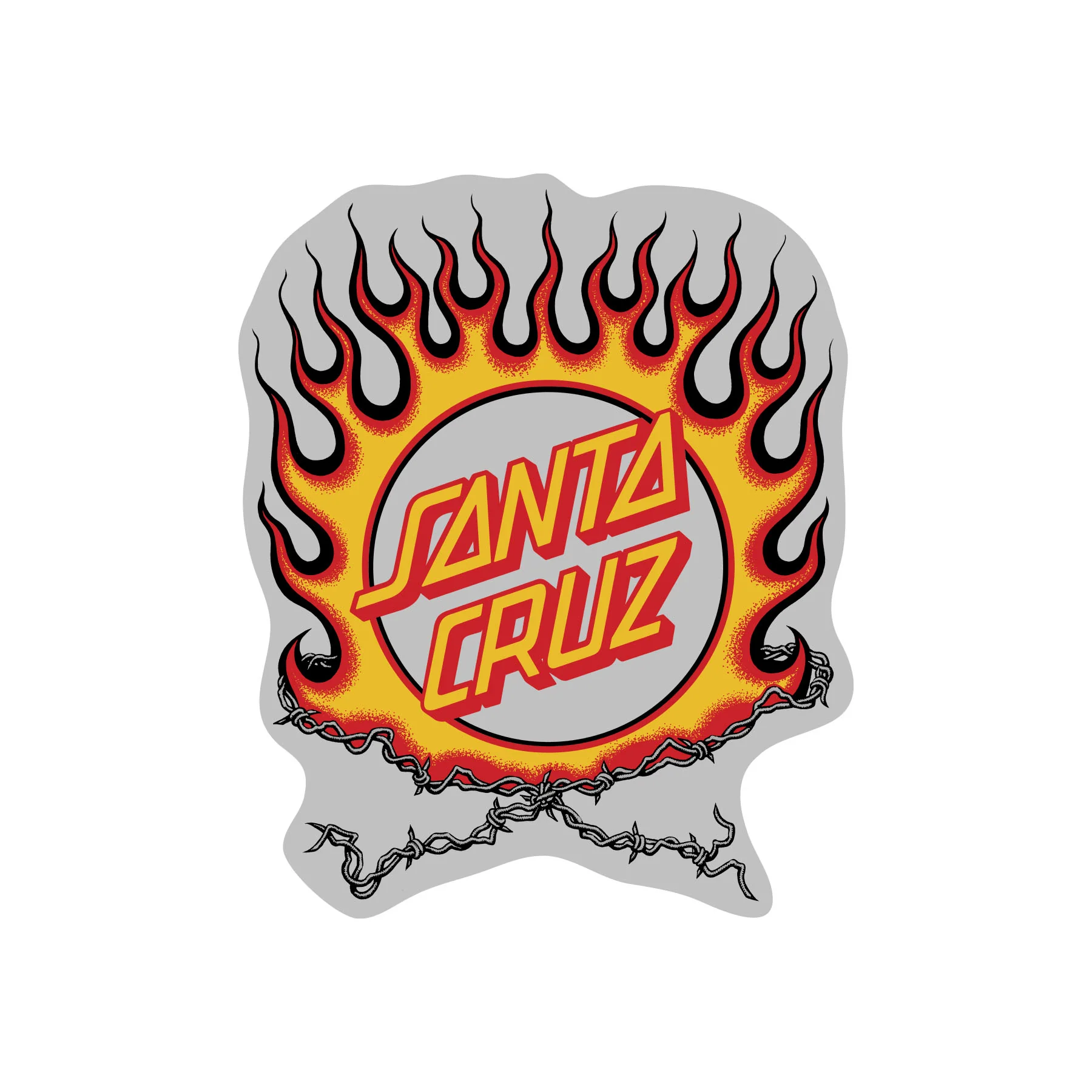 Forging Dot 4.25in Santa Cruz Clear Sticker (5 Pack)