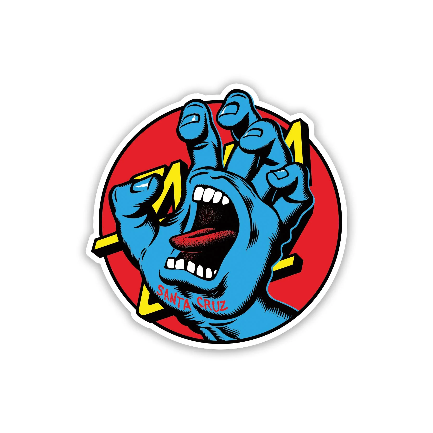 Hand Dot 3.5in Santa Cruz Stickers (25 Pack)