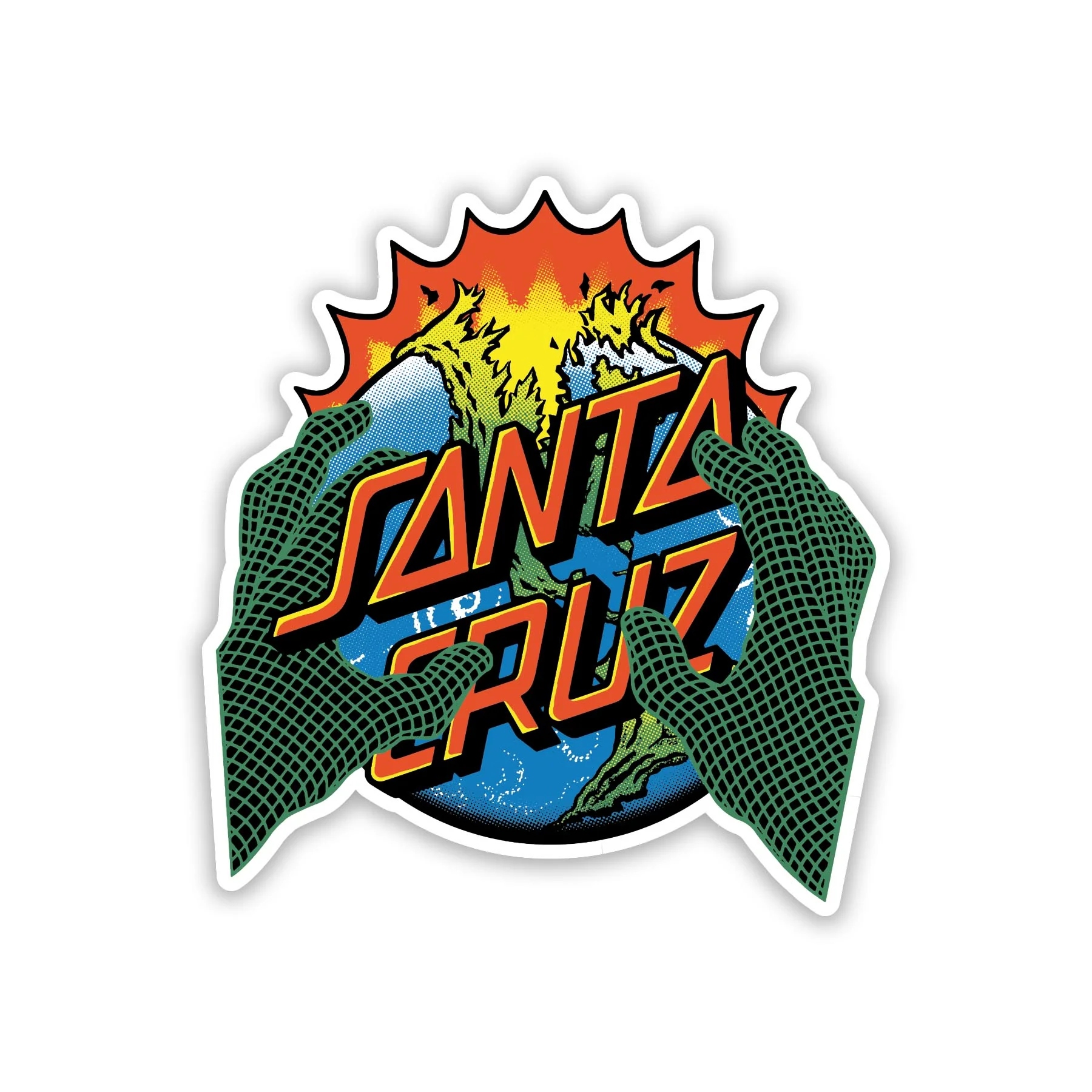 Kendall End Of The Dot 3.75in Santa Cruz Stickers (25 Pack)