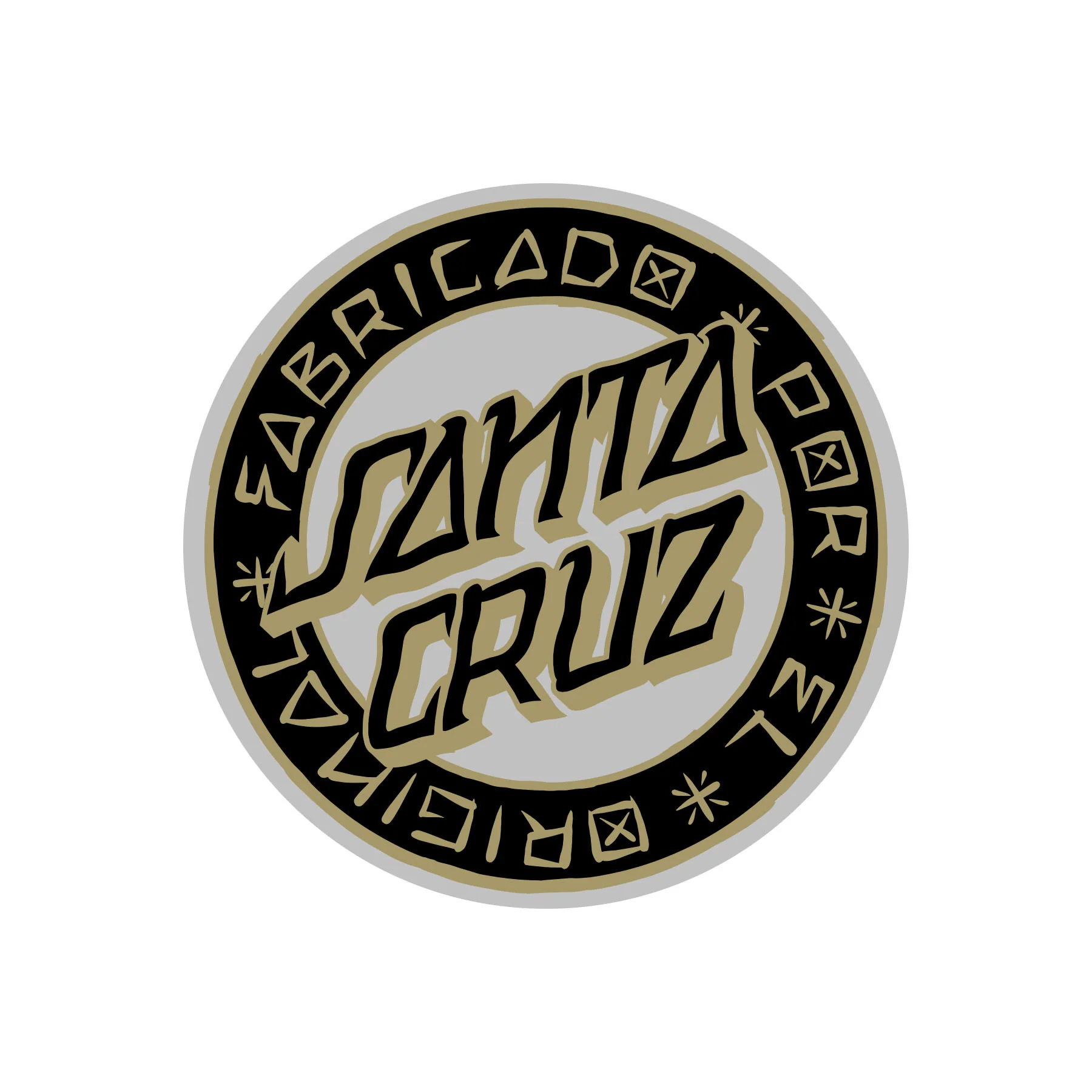 Loco Dot 4in Santa Cruz Stickers (25 Pack)