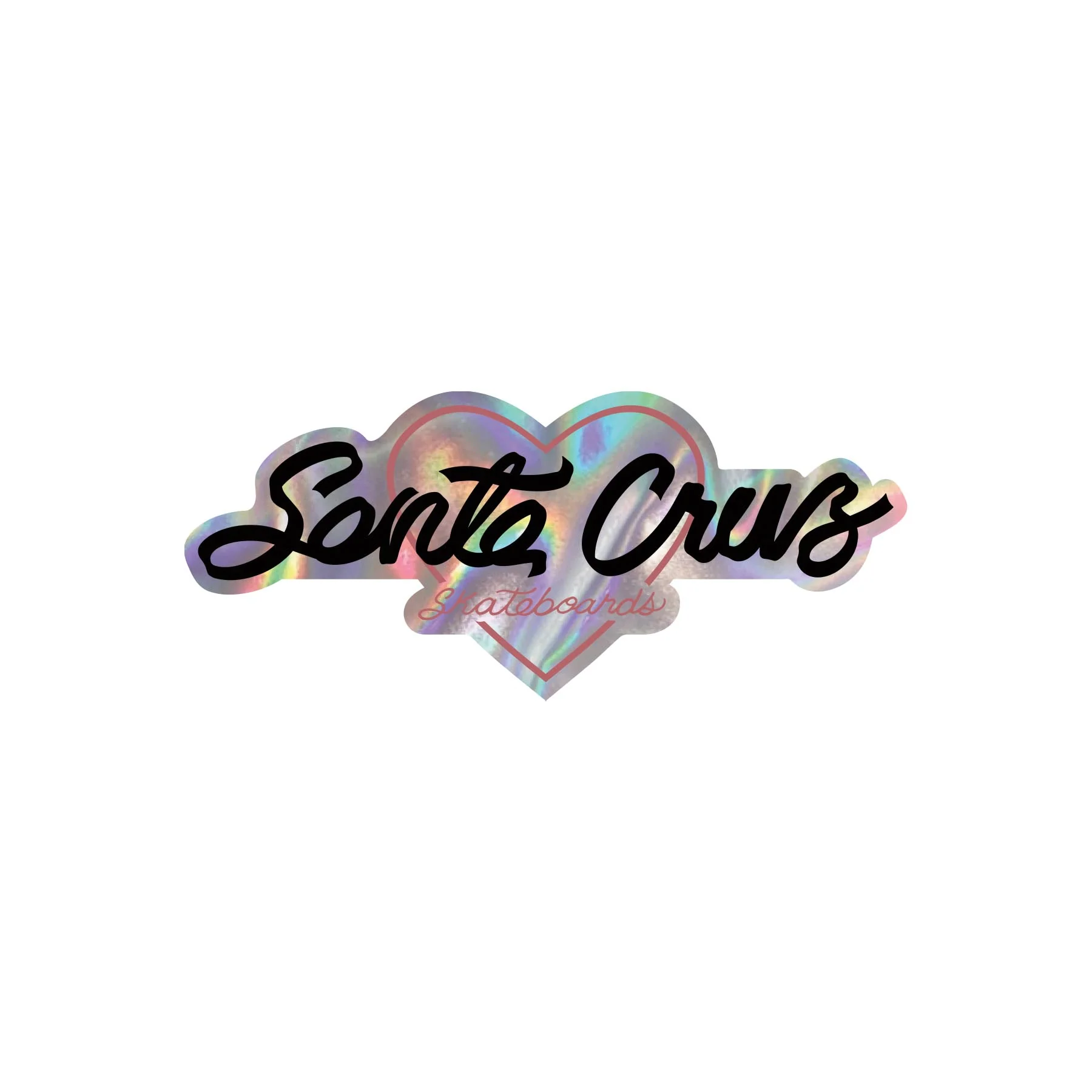 Love Script Holographic 4.5in Santa Cruz Stickers (25 Pack)