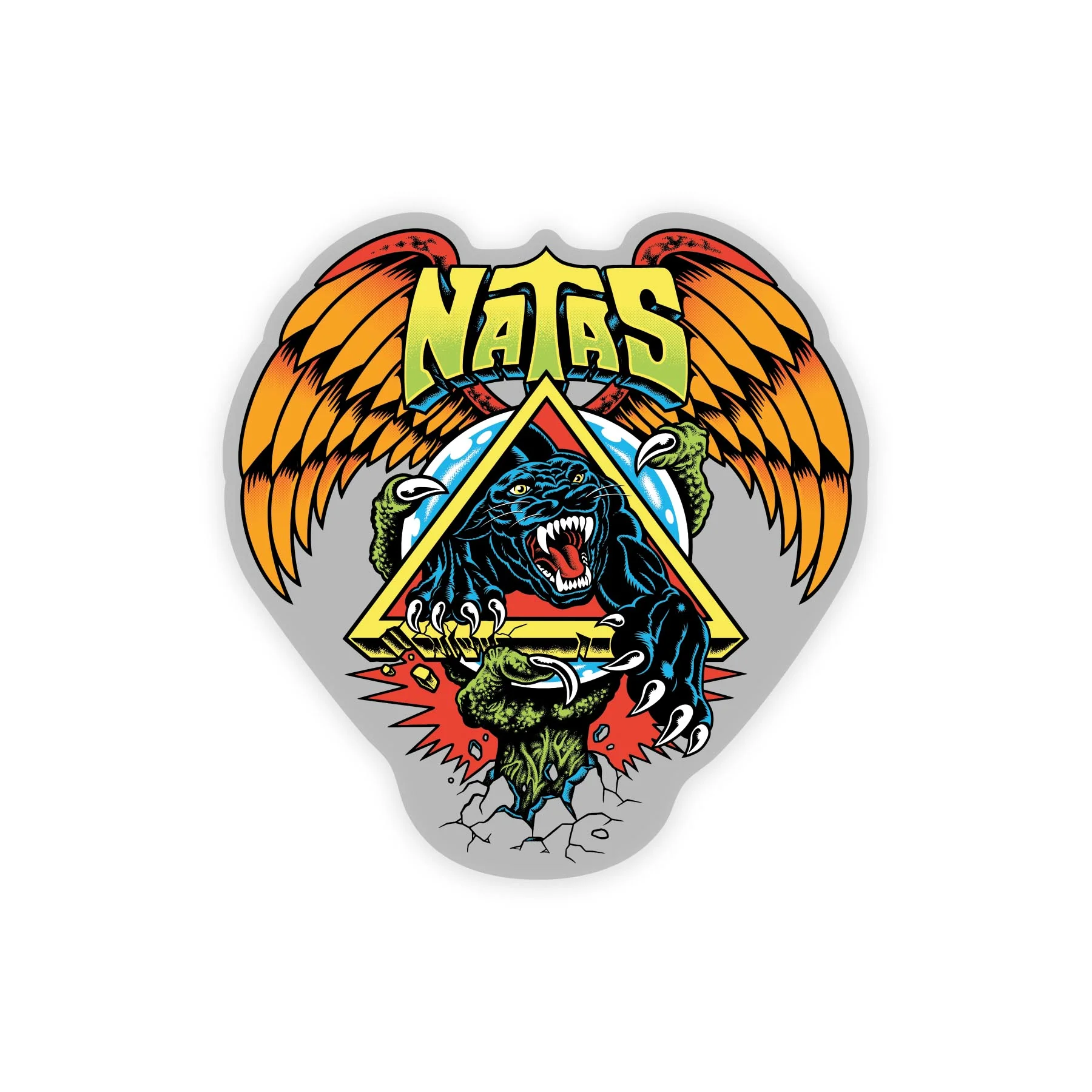 Natas SC Panther 4.5in Santa Cruz Stickers (25 Pack)