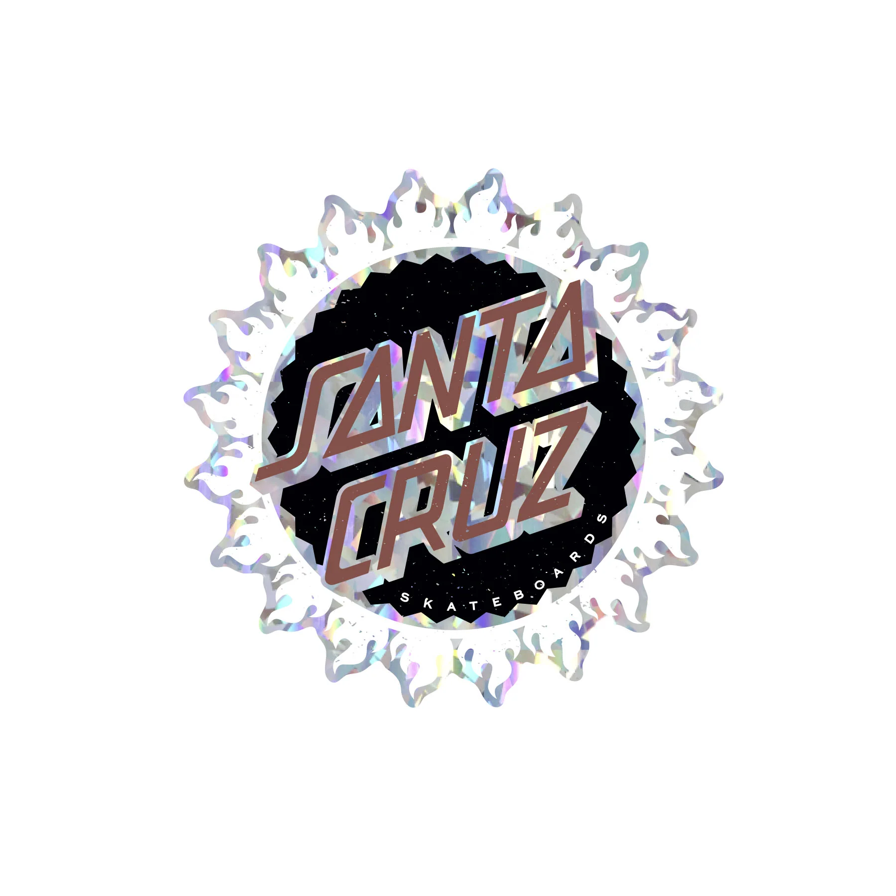 Outburst Silver 3.5in Santa Cruz Holographic Sticker (5 Pack)