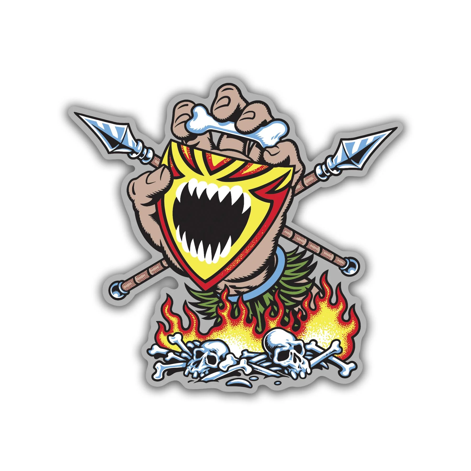 Salba Screaming Witch Doctor 4.5in Santa Cruz Stickers (25 Pack)