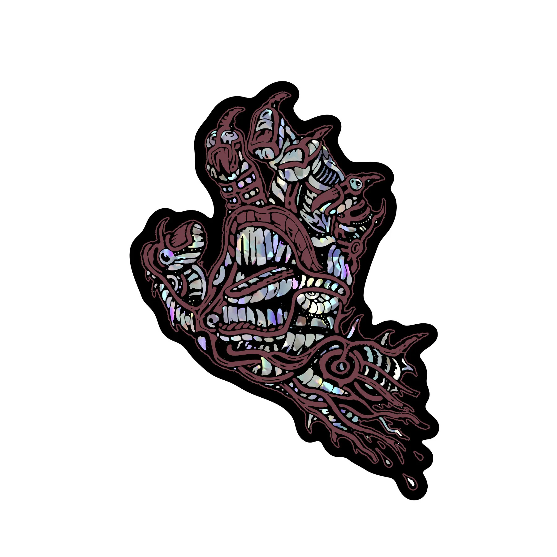Scourge Hand 5in Santa Cruz Holographic Sticker (5 Pack)