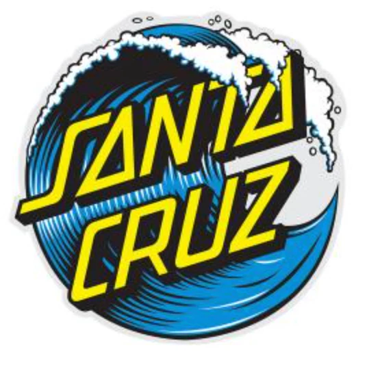 Wave Dot 6in Santa Cruz Stickers (25 Pack)