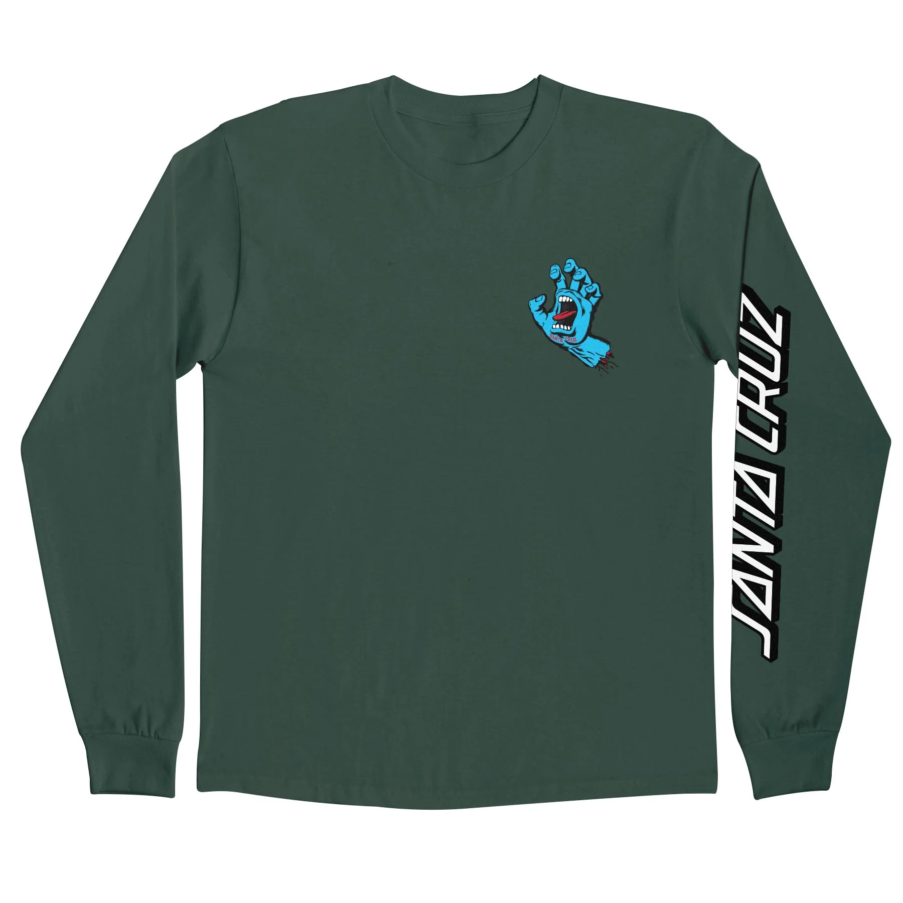Screaming Hand Mens Santa Cruz Longsleeve T-Shirt - Image 14