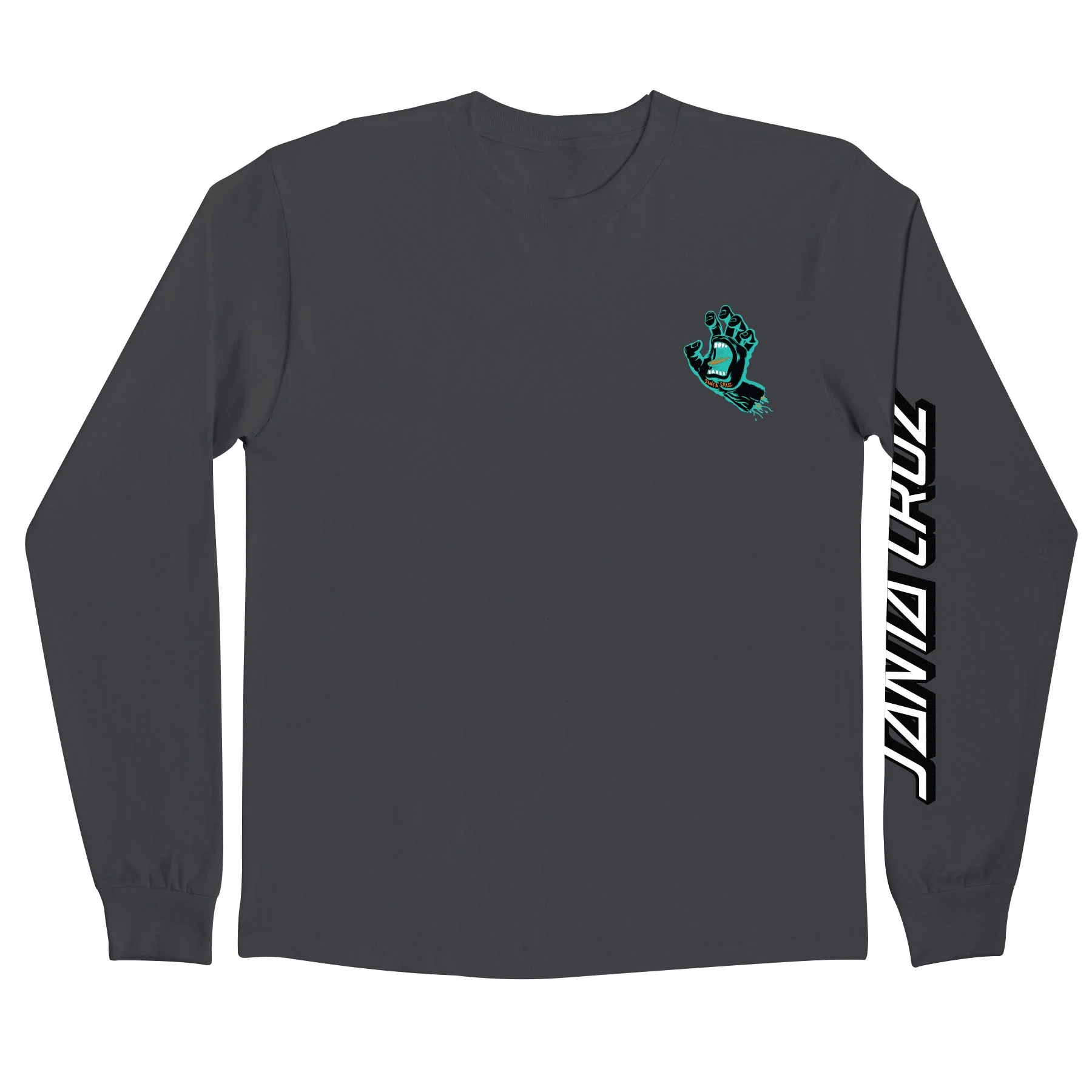 Screaming Hand Mens Santa Cruz Longsleeve T-Shirt - Image 4
