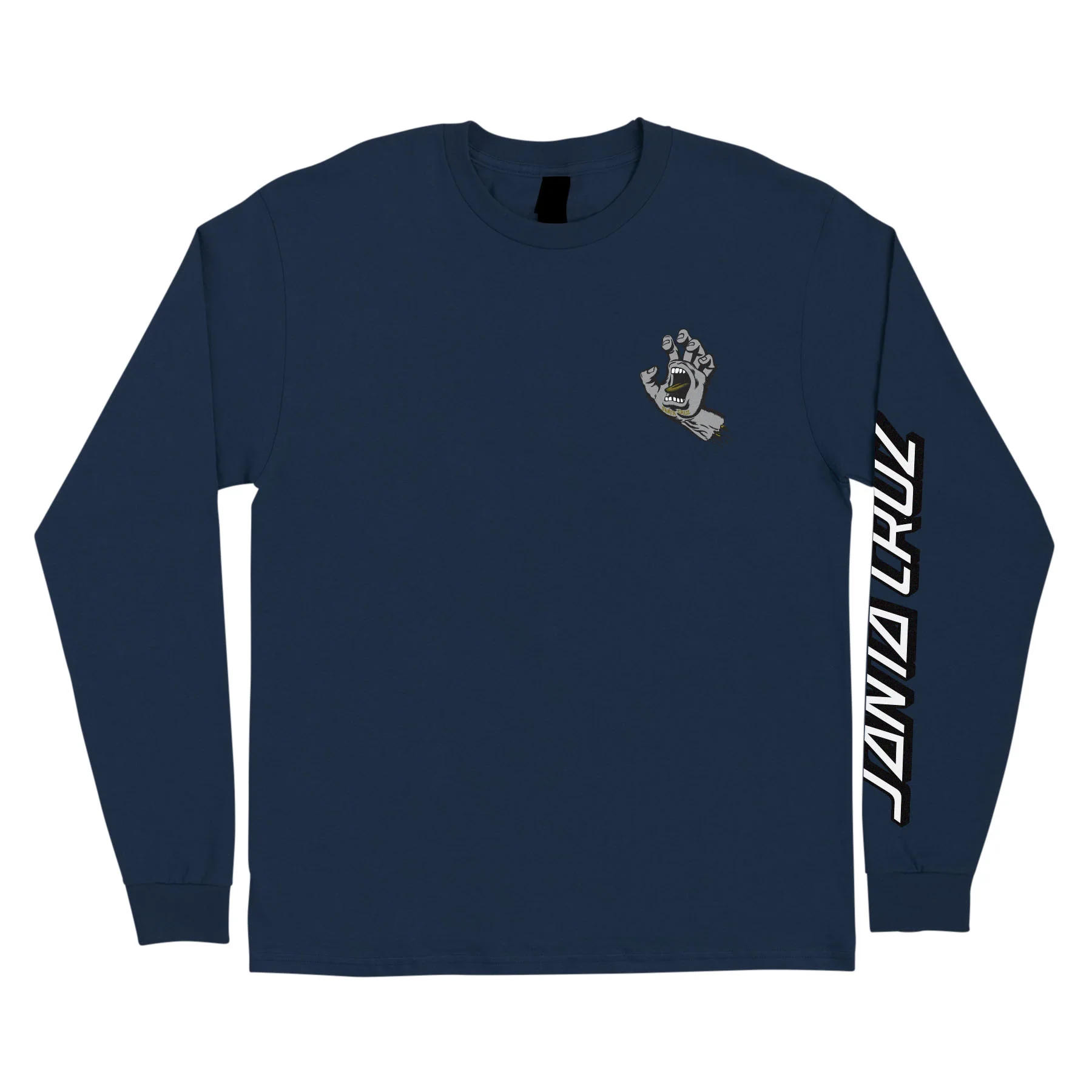 Screaming Hand Mens Santa Cruz Longsleeve T-Shirt - Image 6