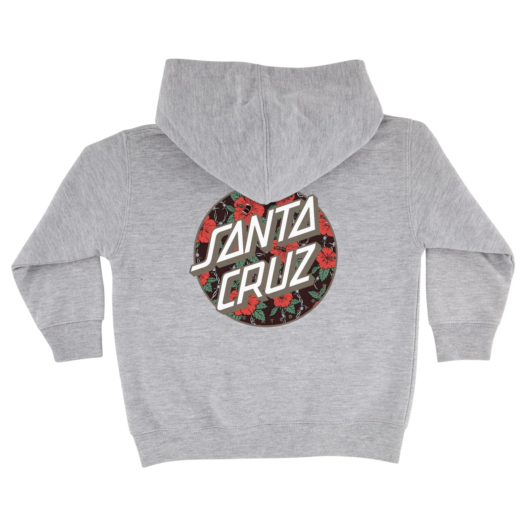 Screaming Hibiscus Dot Kids Santa Cruz Zip Hoodie - Image 4