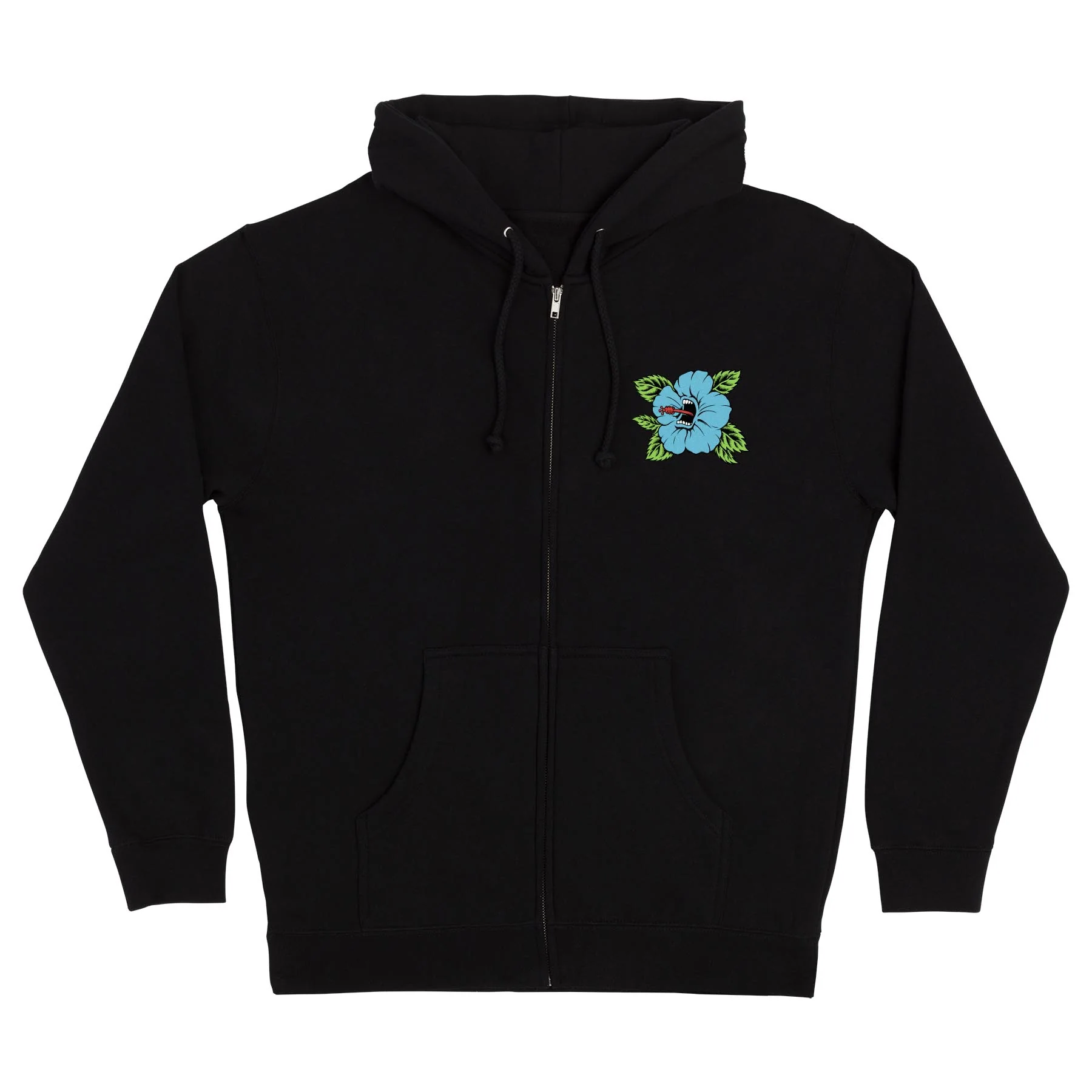Screaming Hibiscus Dot Mens Santa Cruz Zip Hoodie