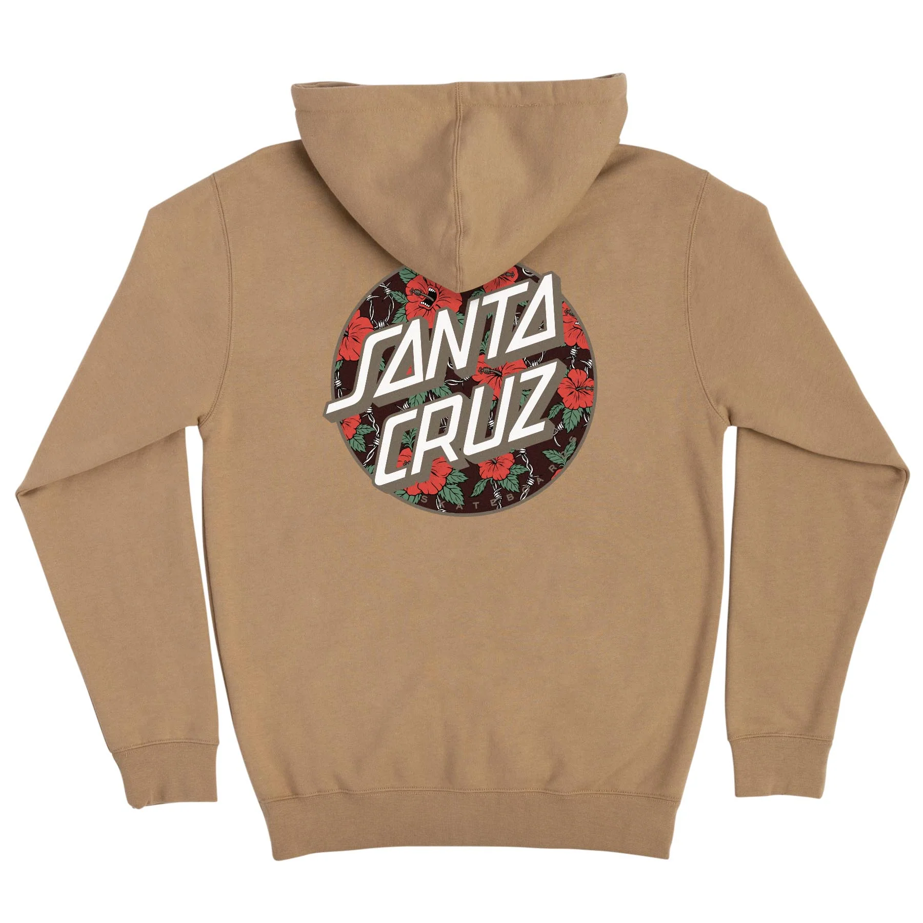 Screaming Hibiscus Dot Mens Santa Cruz Zip Hoodie - Image 4