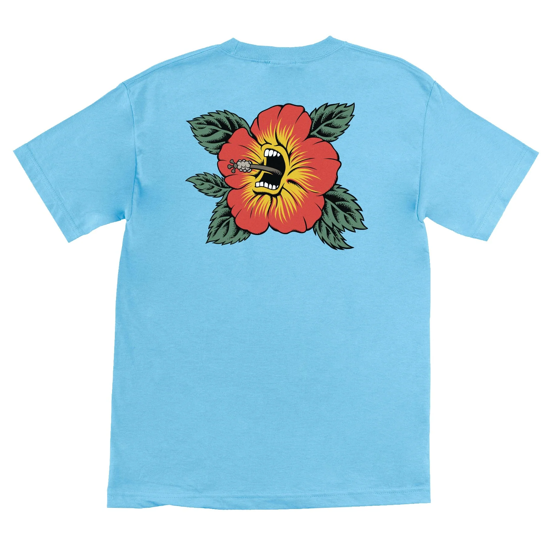 Screaming Hibiscus Mens Santa Cruz T-Shirt - Image 4