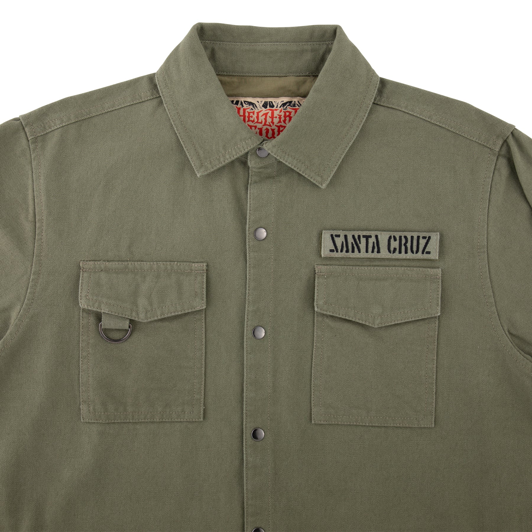 Stranger Things Crawl Mens Santa Cruz Military Jacket - Image 4